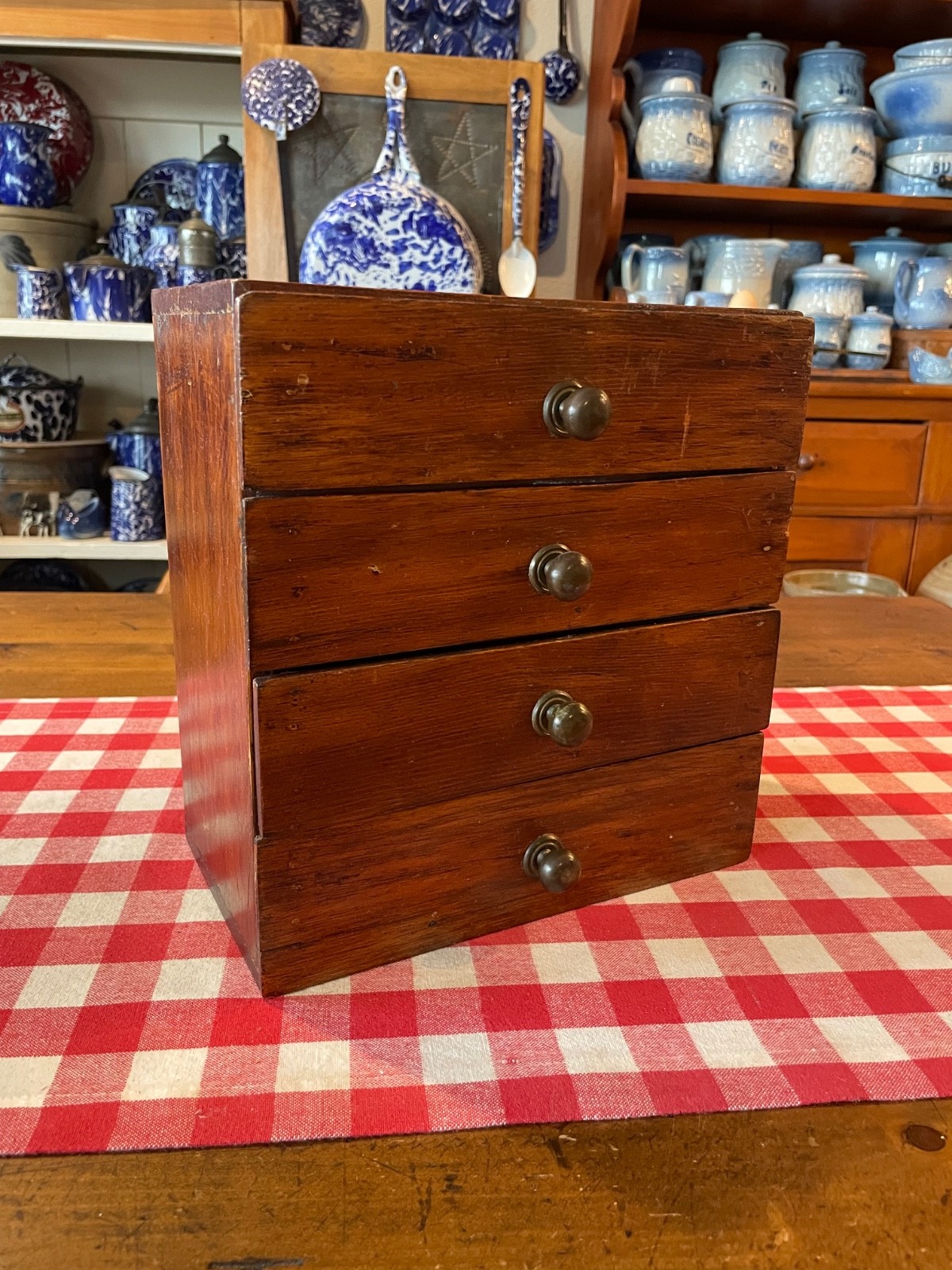 Small Antique Cabinet w/Brass Knobs
