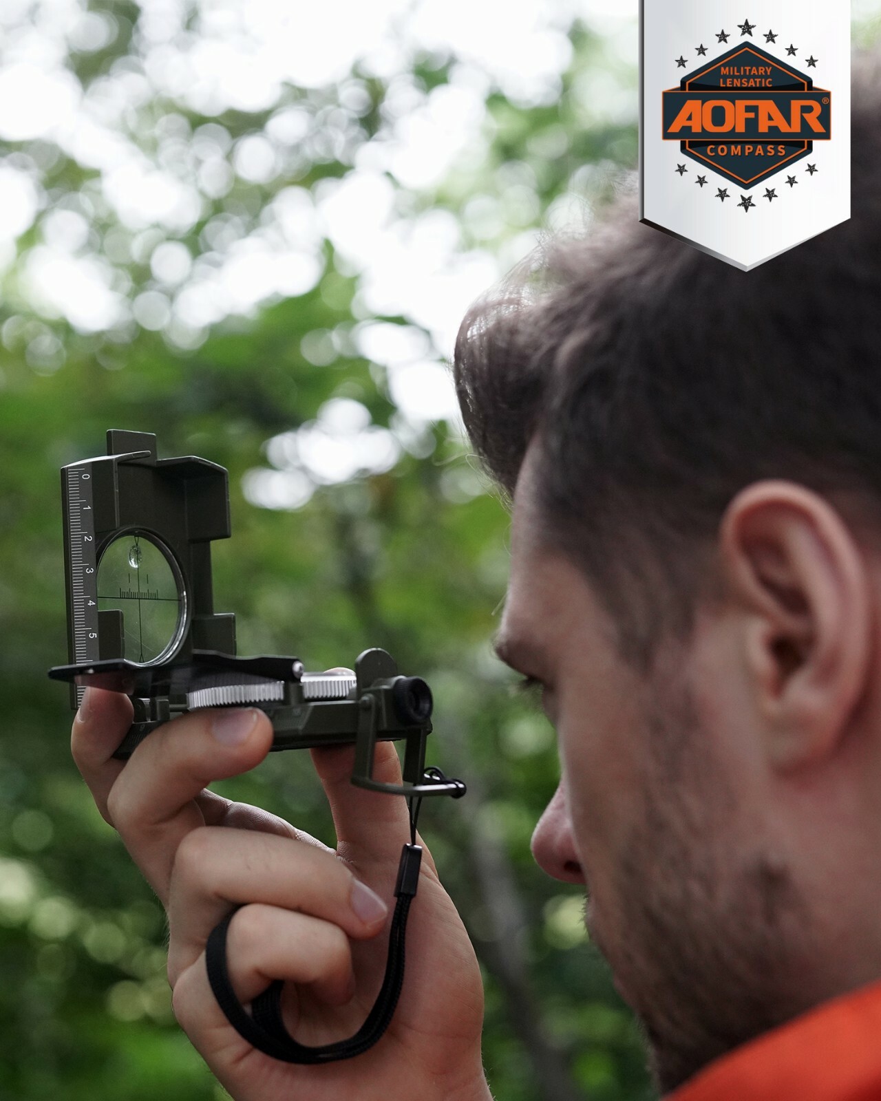 AOFAR Military Compass AF-4074 Sighting OutdoorCamping Hiking Survival Marching