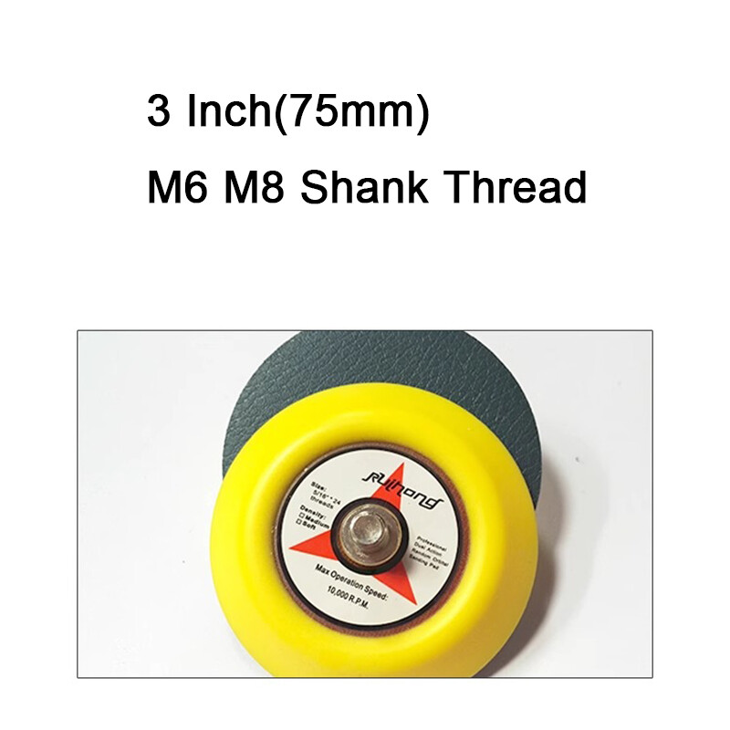 2/3 inch 50/75mm Sanding Polishing Backing Pad M6 M8 Thread for Discs Air Sander