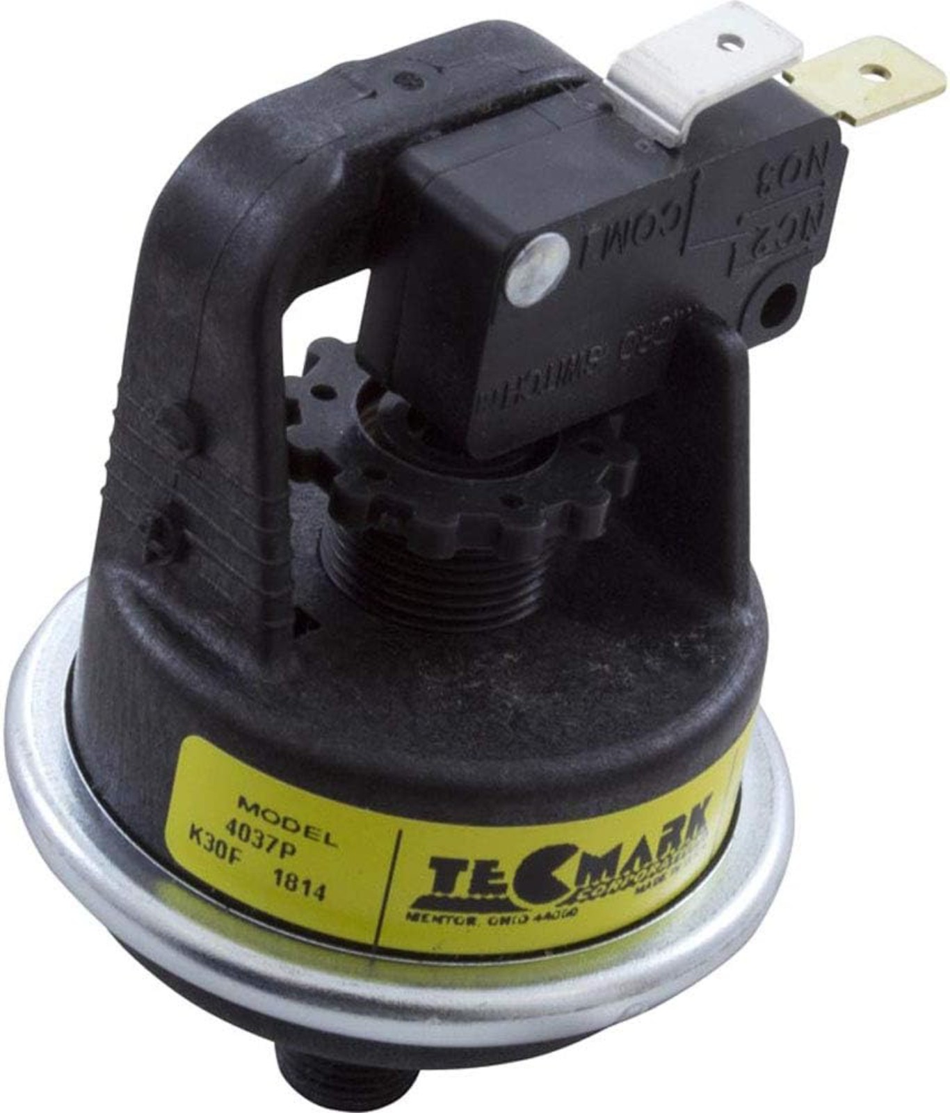 Tecmark Pressure Switch 1/8In Npt 1A SPNO 1-6 Psi Plastic 4037P