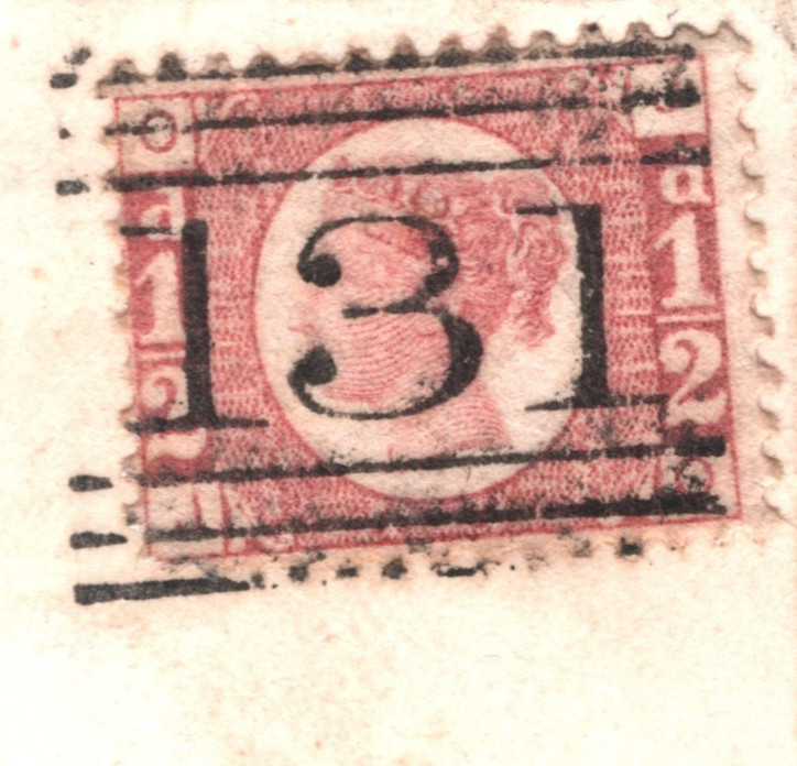 GB QV BANTAM ½d Plate 11 (JO) HALFPENNY Cover Edinburgh Local 1876 Scotland XB43
