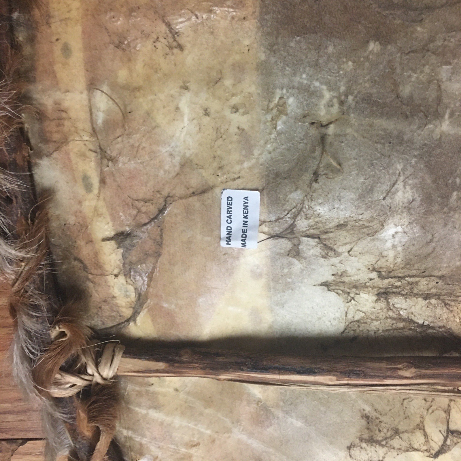 African Maasai Cowhide Shield And Knife Tribal Kenya Ethnic Painted Masai 30x16”