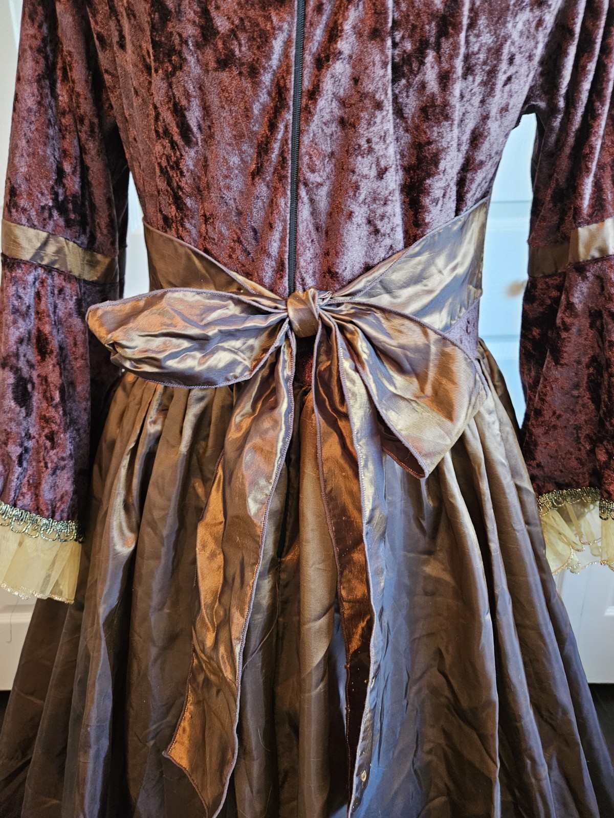 Marie Antoinette Gown Dress Rococo 18th Century rococo brown , Bust 36",colonial