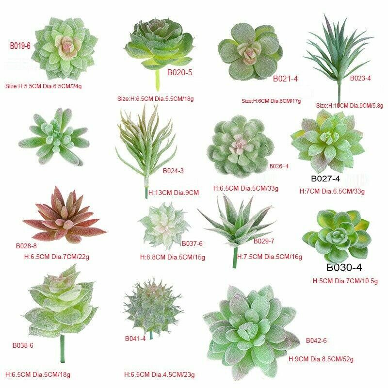 Artificial Color Succulent Plants Unpotted Fake Lotus Plant Home Decor 18 Pcs/PK