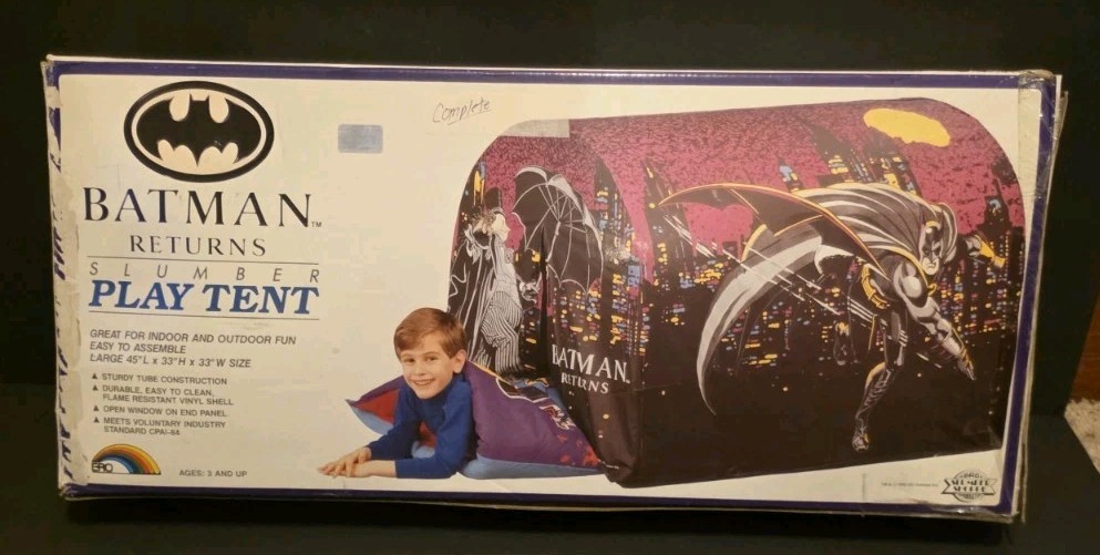 🔥VTG RARE COMPLETE DC Batman Returns Ero Slumber Shoppe Play Tent🔥