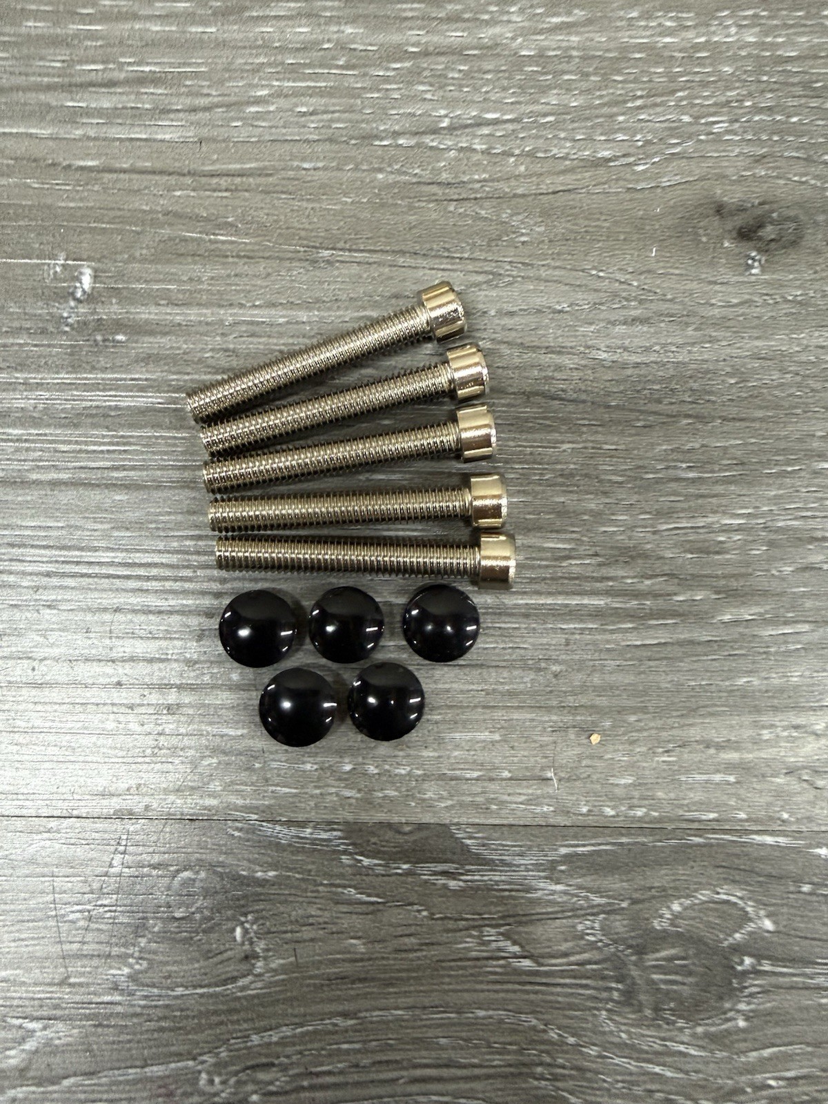 5 Pack of Bike Bicycle Headset Stem Top Cap Bolts with Rubber Caps Plugs