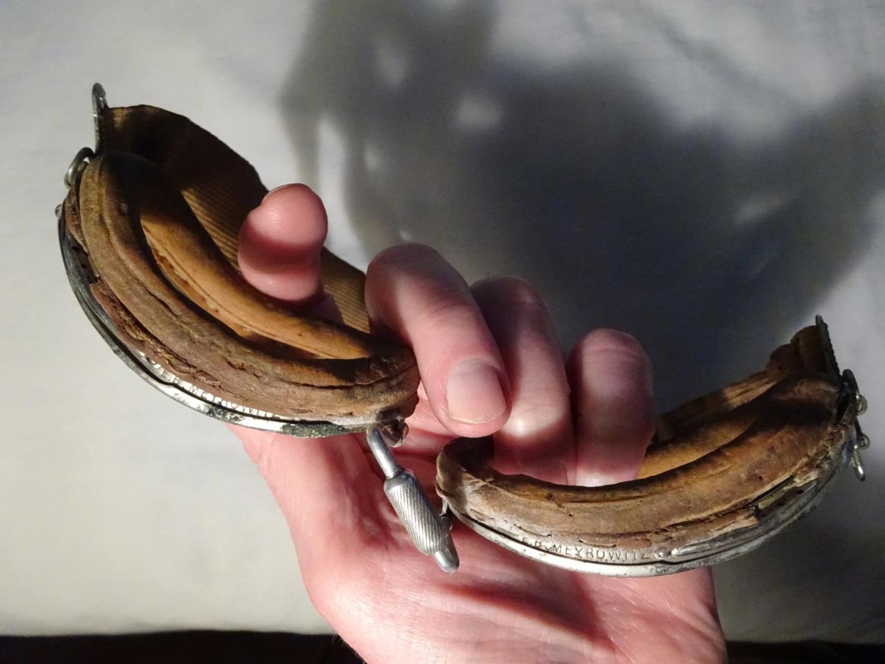 ANTIQUE C1928 "AVIATOR PILOT GOGGLES" Luxor No.7/Tin E.B. MEYROWITZ