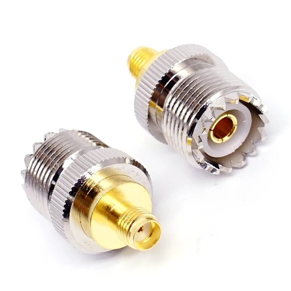 SO-239 UHF Female Jack to SMA Female Jack RF Adapter Barrel Connector