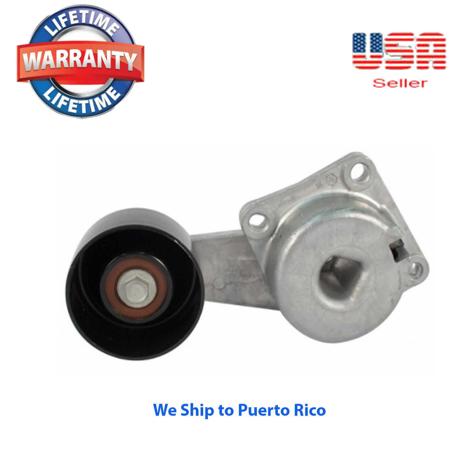 A/C Belt Tensioner +EXTRA PULLEY for 97-01 Ford Lincoln 4.6L 5.4L 6.8L SOHC DOHC