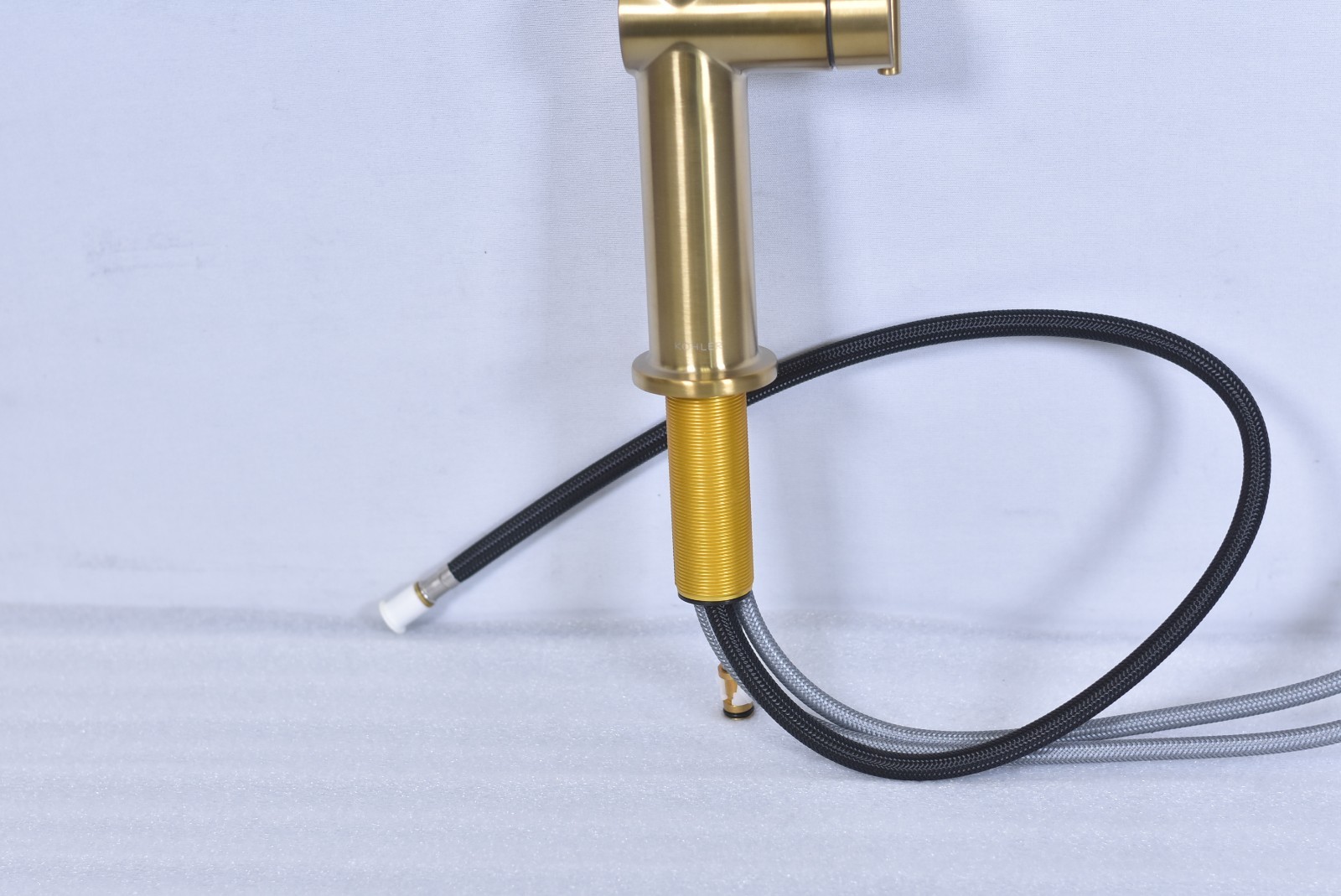 KOHLER K-22972 Crue Pull-down Kitchen Faucet w/ Sprayhead Brushed Moderne Brass