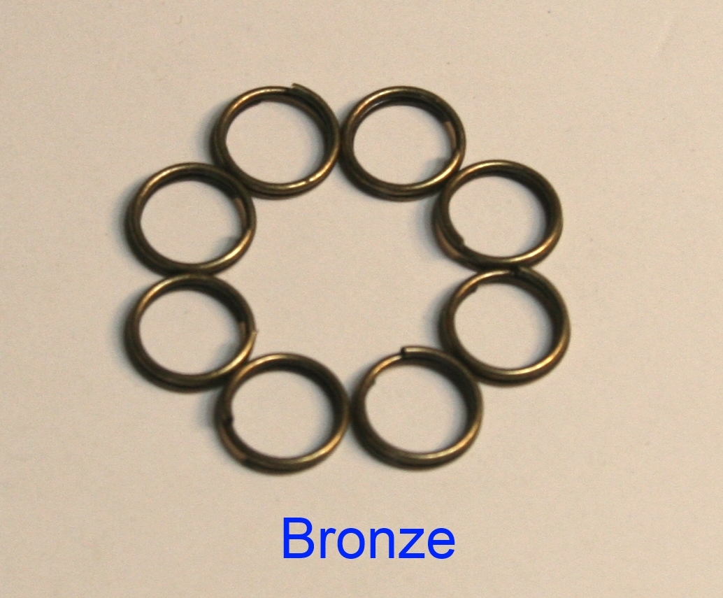 5mm,6mm,7mm,8mm Split Ring DOUBLE connector 6 Colors