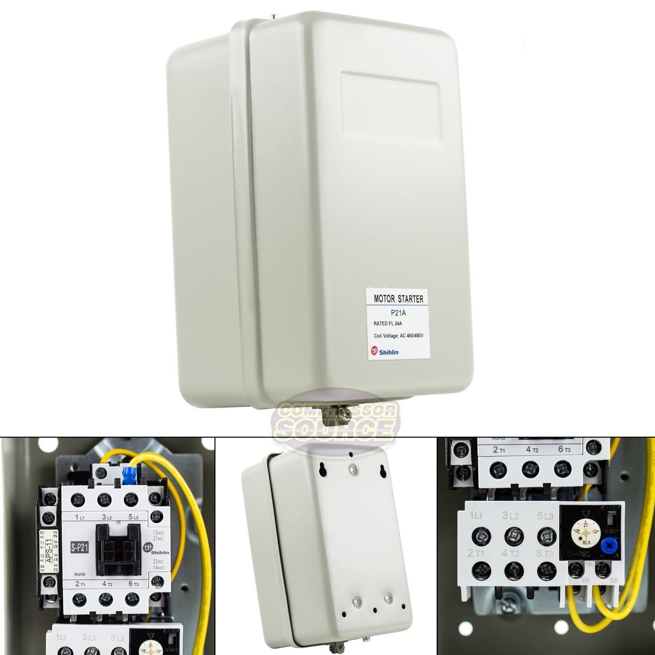 Magnetic Starter 15 HP 3 Phase 460v for Electric Air Compressor Motors