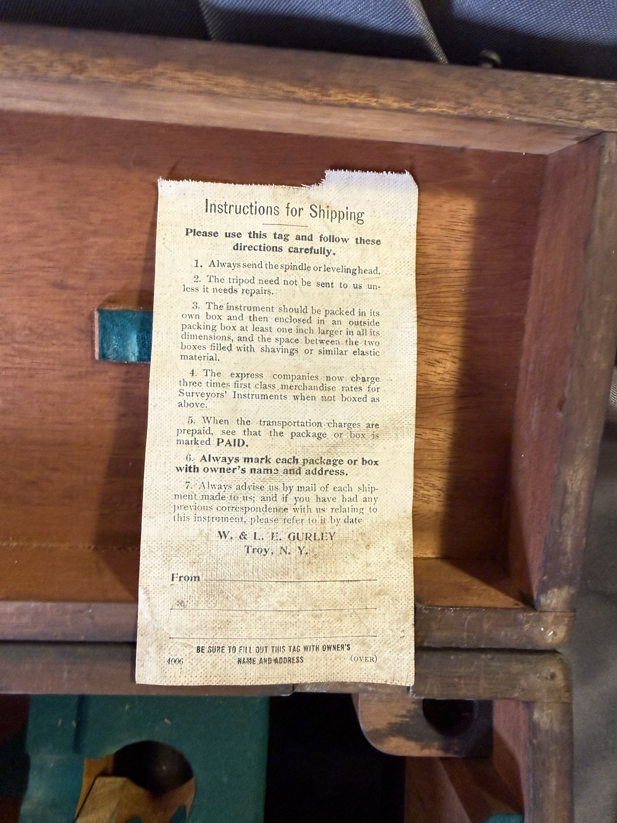 Antique Gurley Civil Engineers Surveyors Transit Instrument w/ Original Box