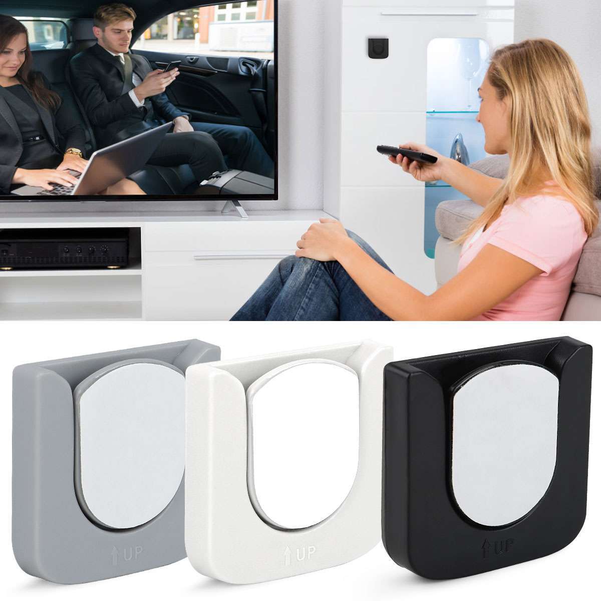 1/2/4PCS Remote Control Holder for Wall Magnetic Self-Adhesive Remote Organizer