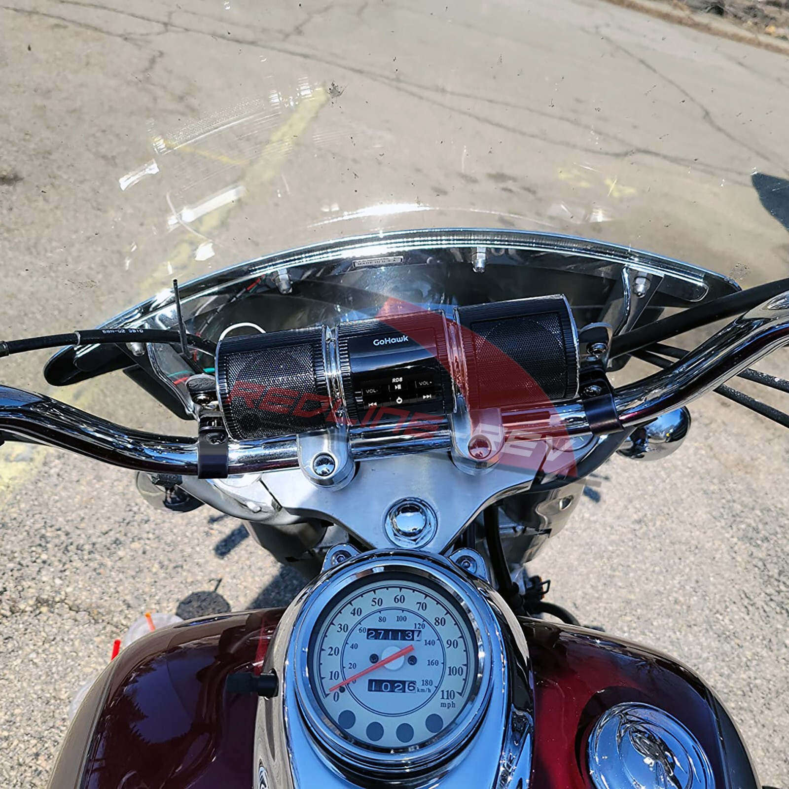 Motorcycle Stereo Speakers Audio System Bluetooth Amplifier Radio USB Waterproof