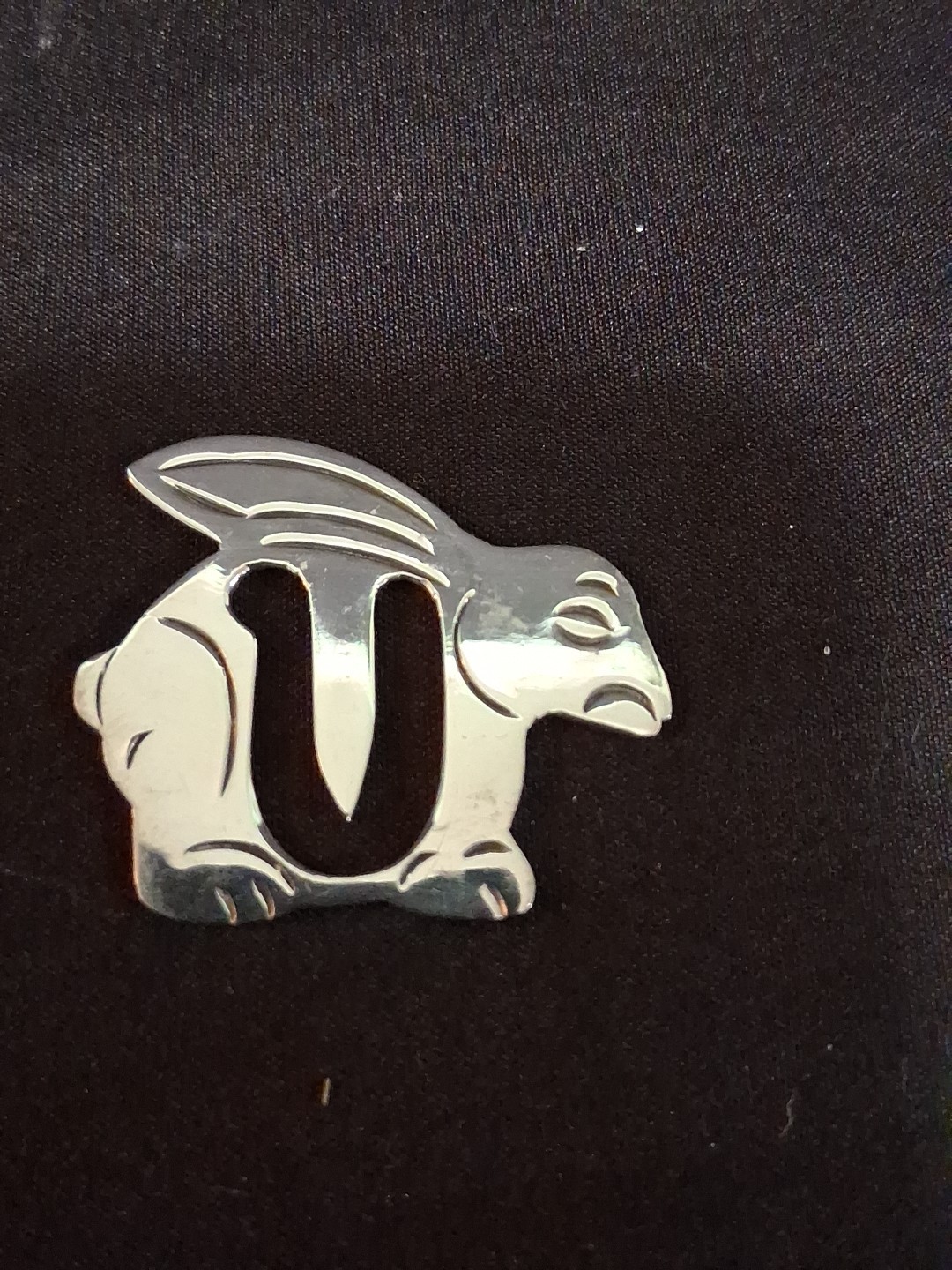 925 Sterling Silver Book Mark Bunny Rabbit Mirror Finish Just Polished