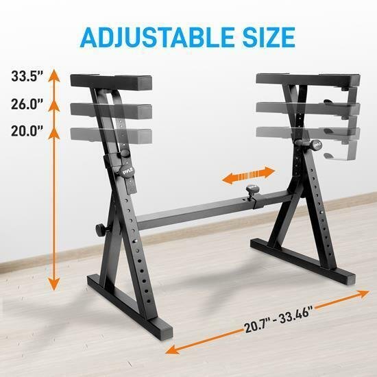 Pyle PKST38 Heavy Duty Folding Z Design Keyboard Stand w Adjustable Width/Height
