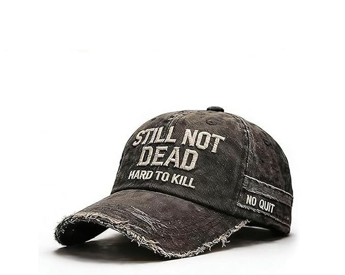 Embroidered "Still Not Dead Hard To Kill" Distressed Baseball Cap for Veteran US