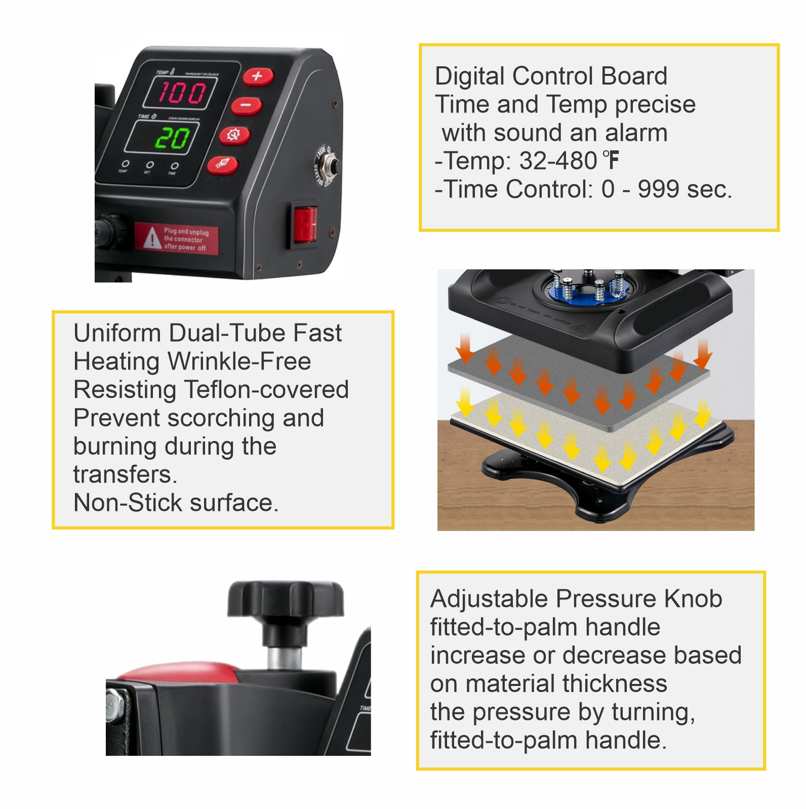 Epson Printer with Sublimation ink 5-in-1 Heat Press plus DTF T-Shirt Maker Kit,