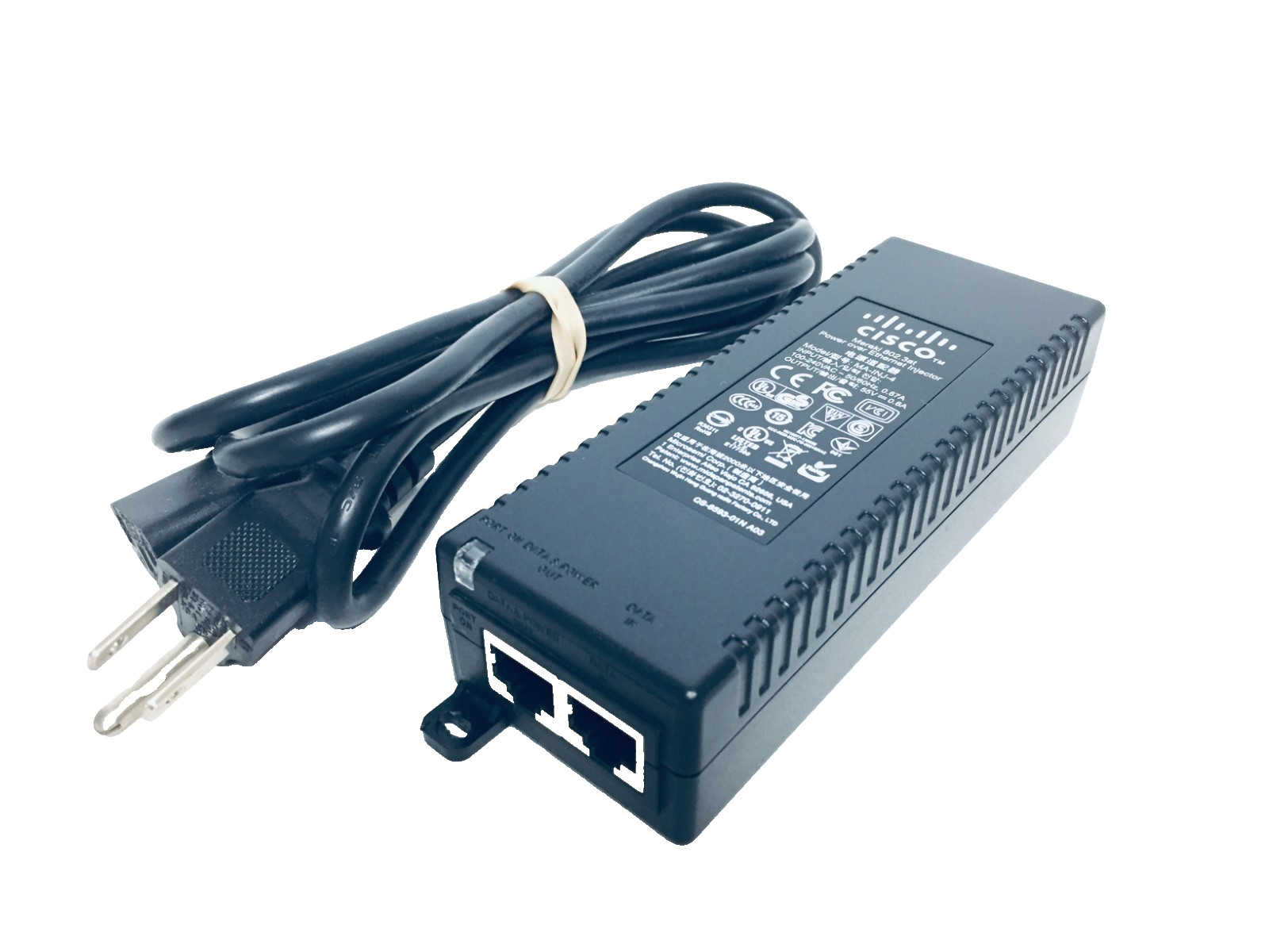 Original Cisco Meraki MA-INJ-4-US Power Injector 802.3at PoE 55V