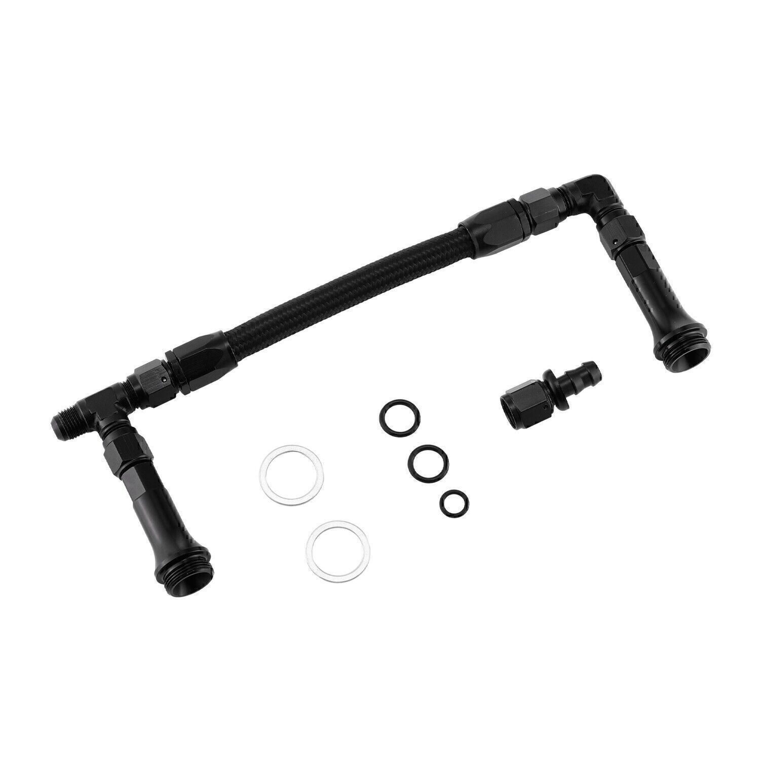 Dual Feed Carb Fuel Line Double Pumper For 4150 Holley Carburetor Braided Xfitwm