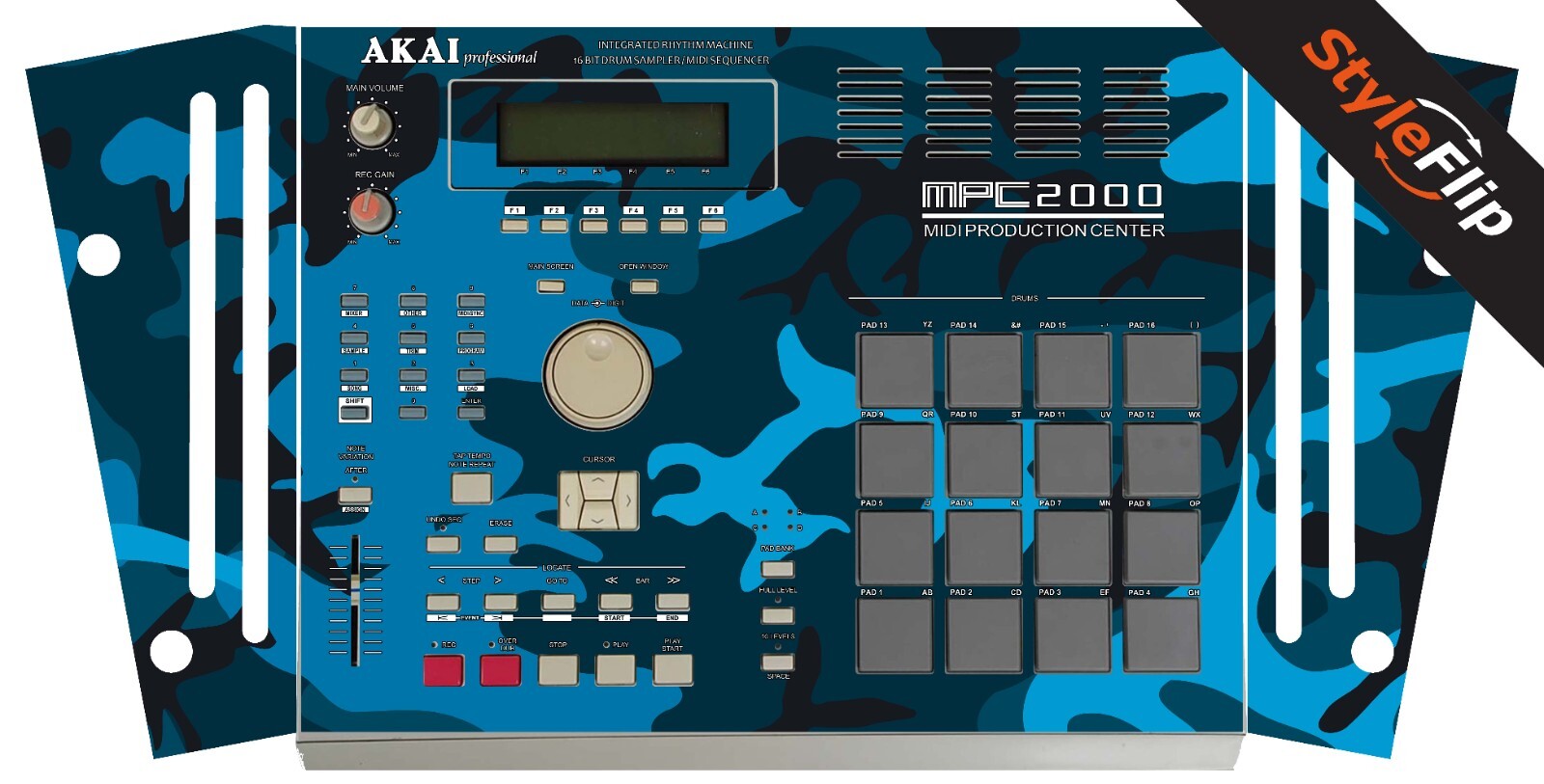 Akai MPC-2000 Skin | Blue Camo | Protective Decal | StyleFlip Skins