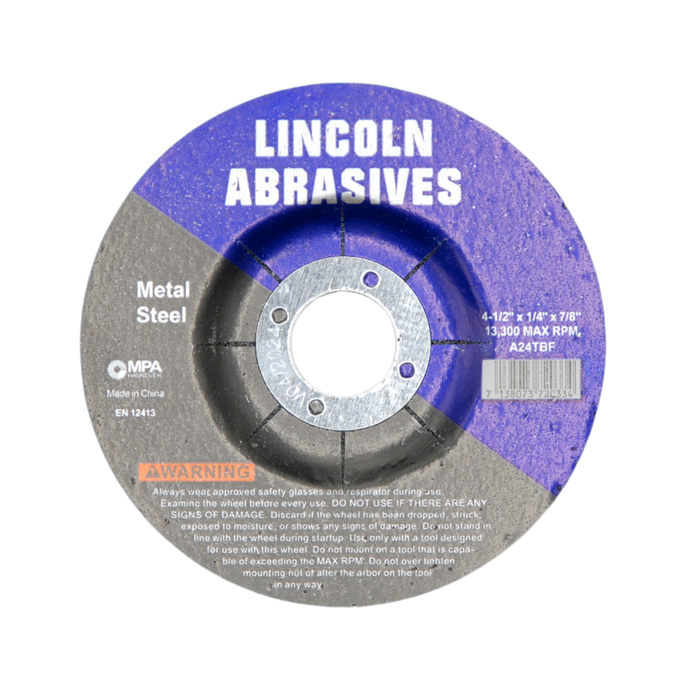 100 PACK Grinding Wheels 4-1/2" x 1/4" x 7/8" Metal Steel 4.5 Disc Angle Grinder