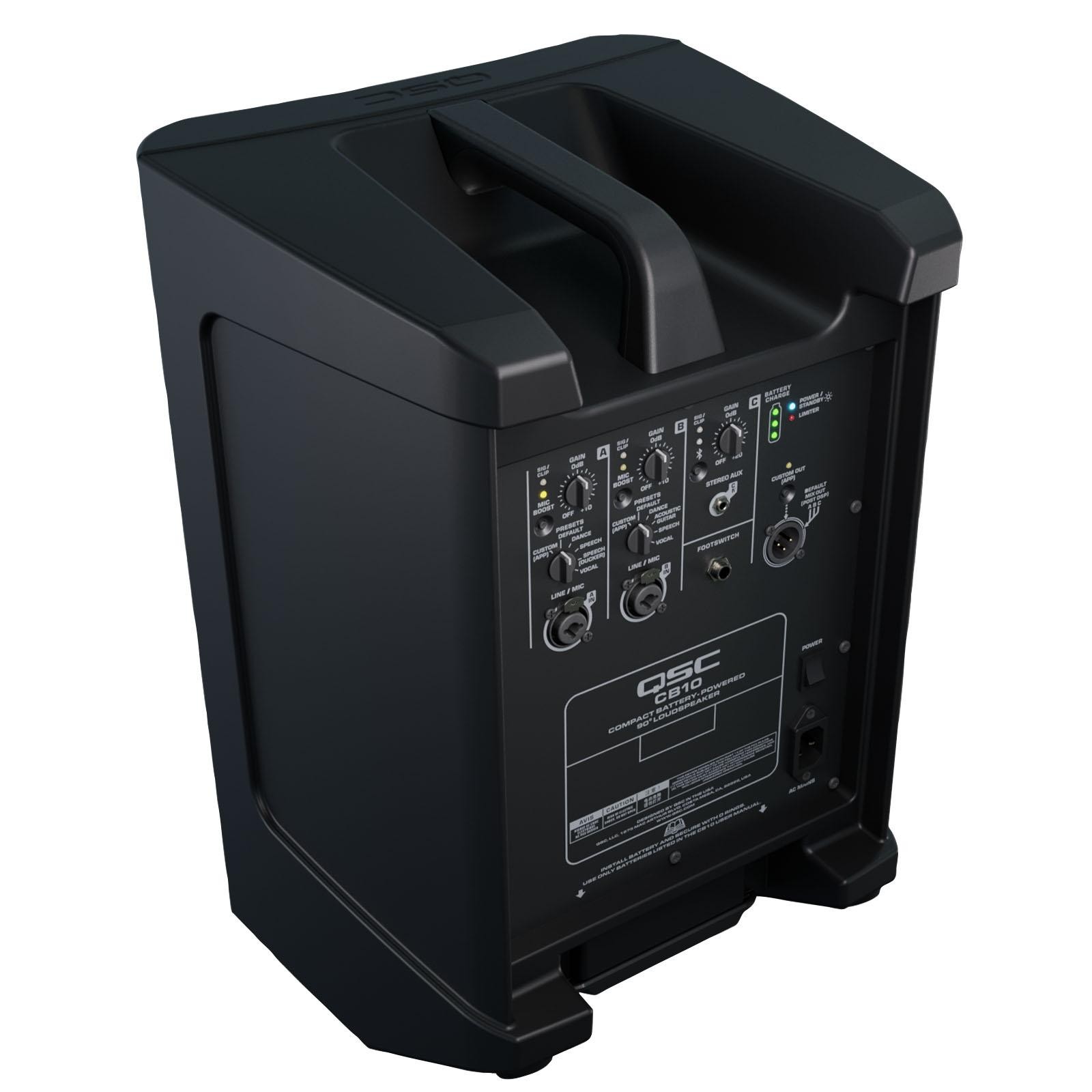 QSC CB10 10" Compact Portable Battery-Powered Loudspeaker System - Open Box Mint