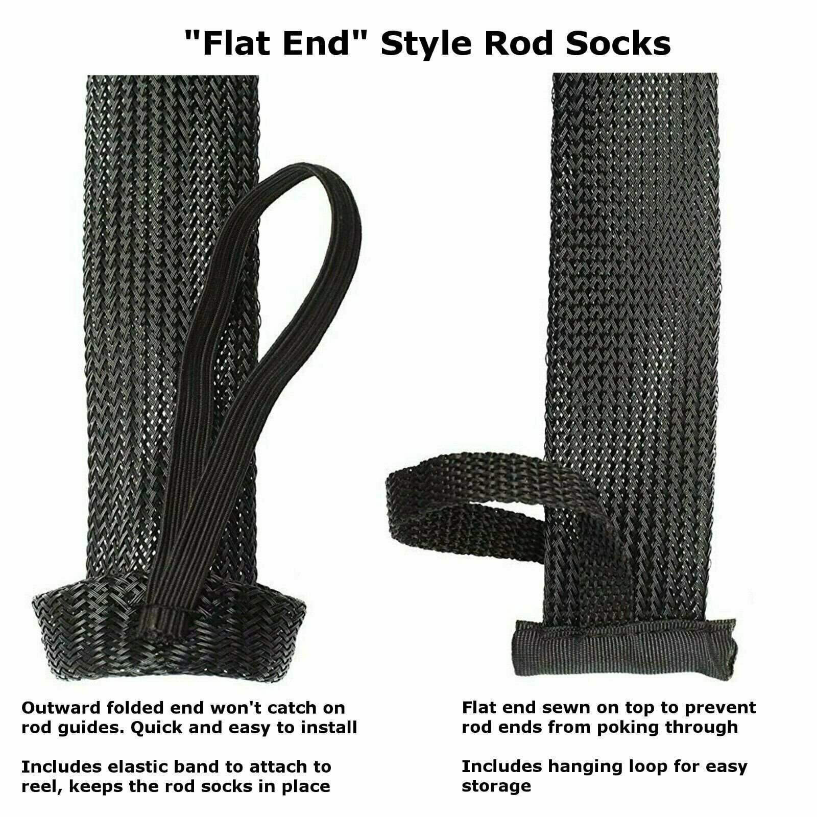 Reaction Tackle Fishing Rod Cover/ Rod Sleeve/ Rod Sock (2-Pack) Swamp Green