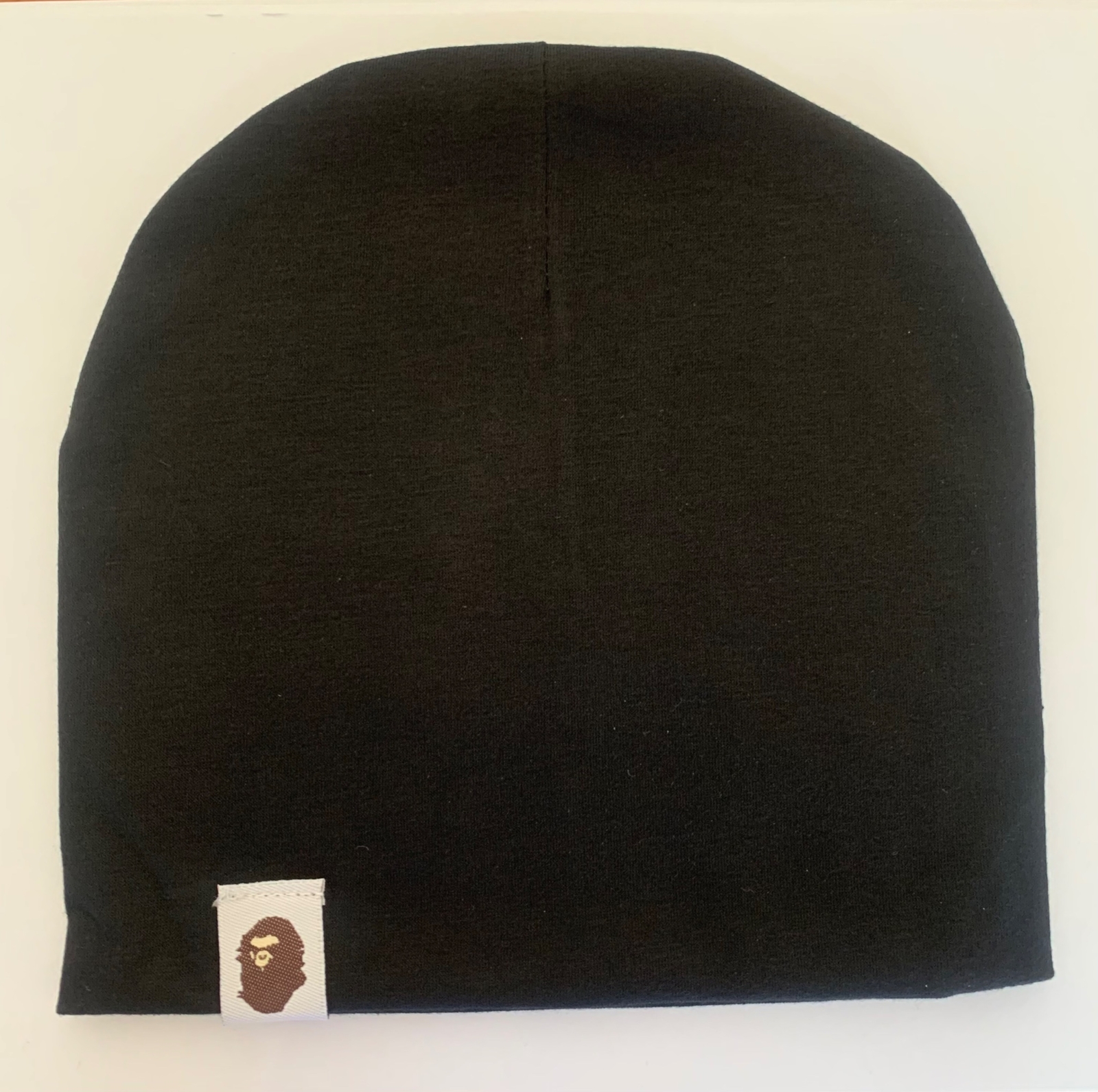 New - A Bathing Ape BAPE Black Skinny Skullcap Beanie Youth Unisex