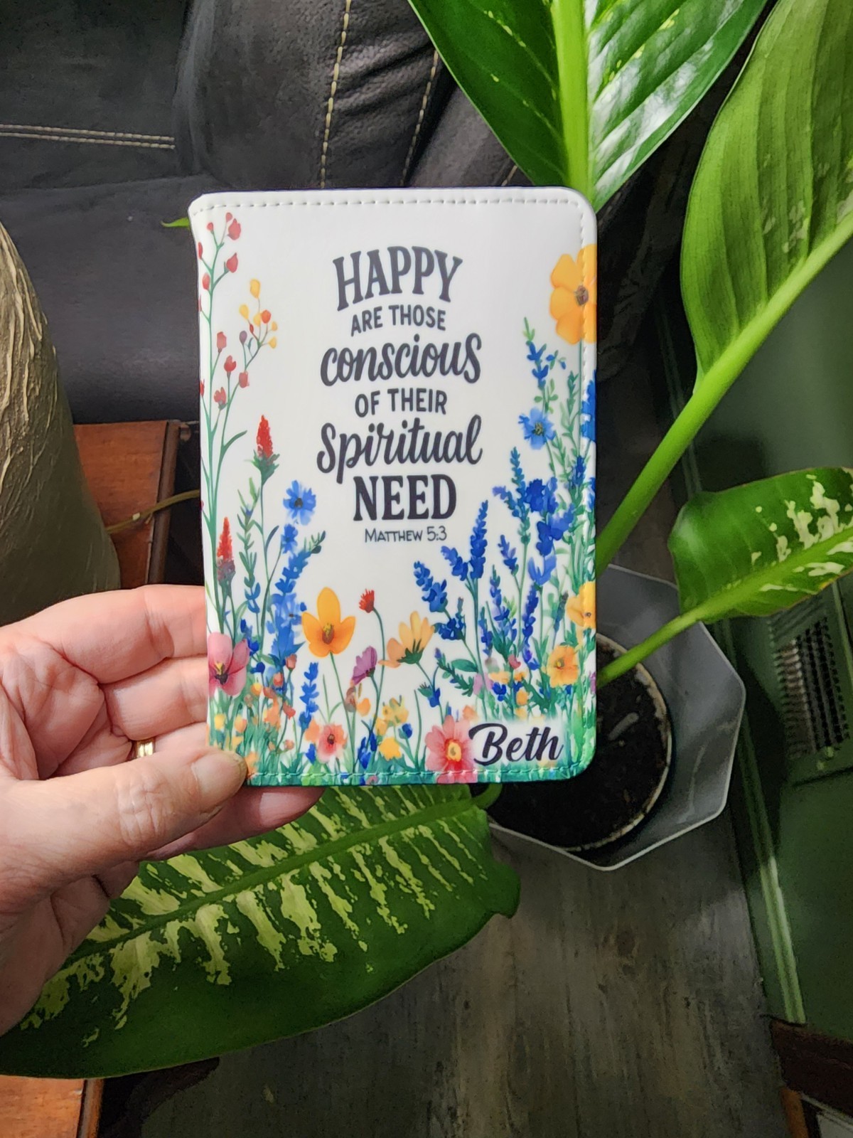 JW Mini Tract Holder Wildflowers - Personalized