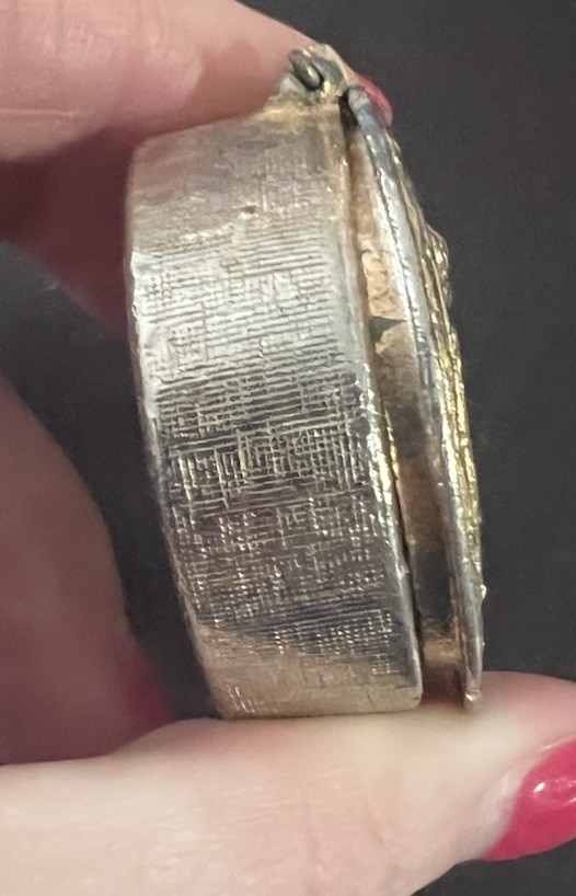 C. 1840 Napoleonic Commemorative Pewter Snuff/Pill Box - Napoleon at St. Helena