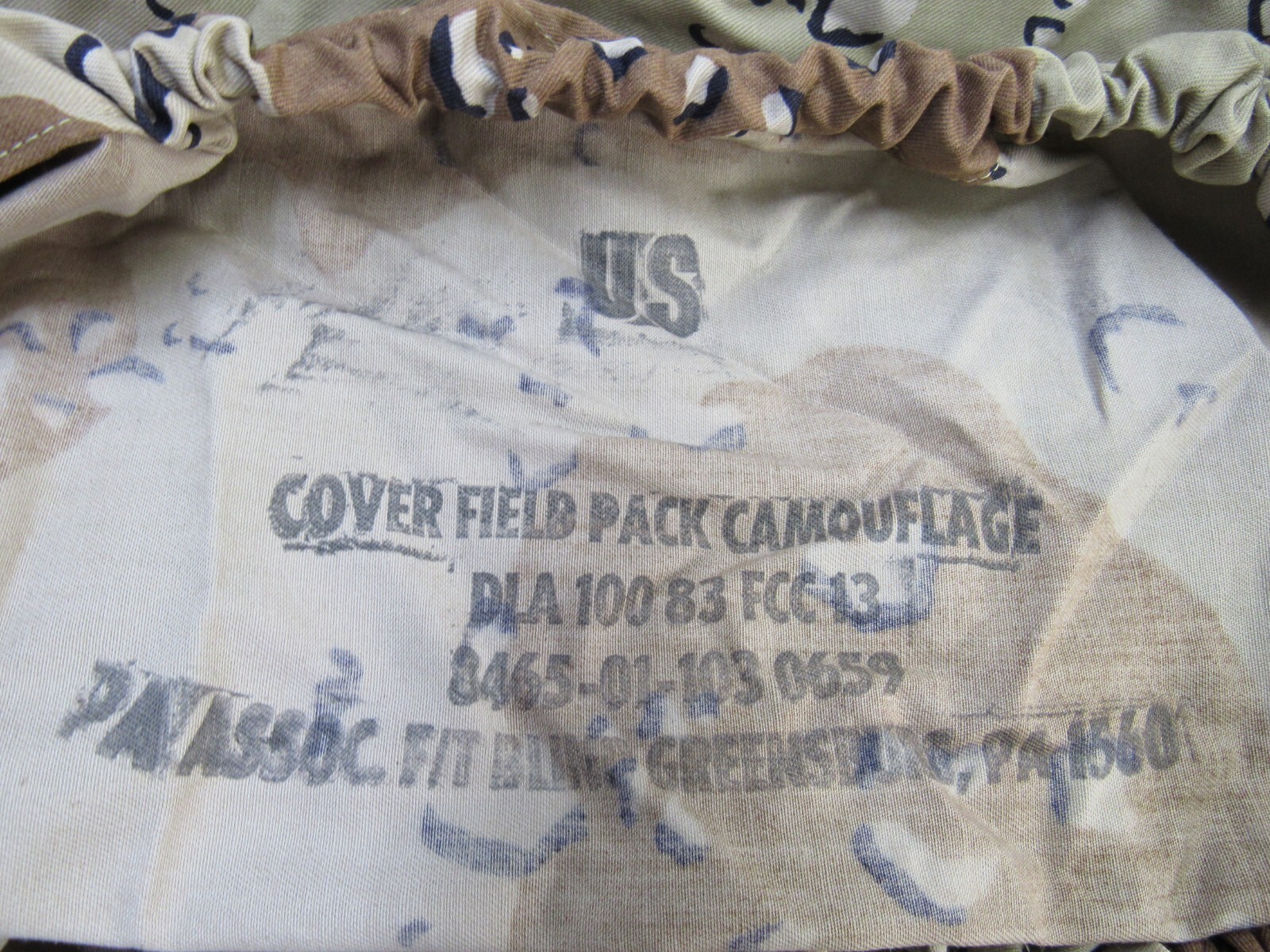 US Alice Pack Rucksack Cover 6 Color Desert Chocolate Chip Tire Cover 1983 NOS