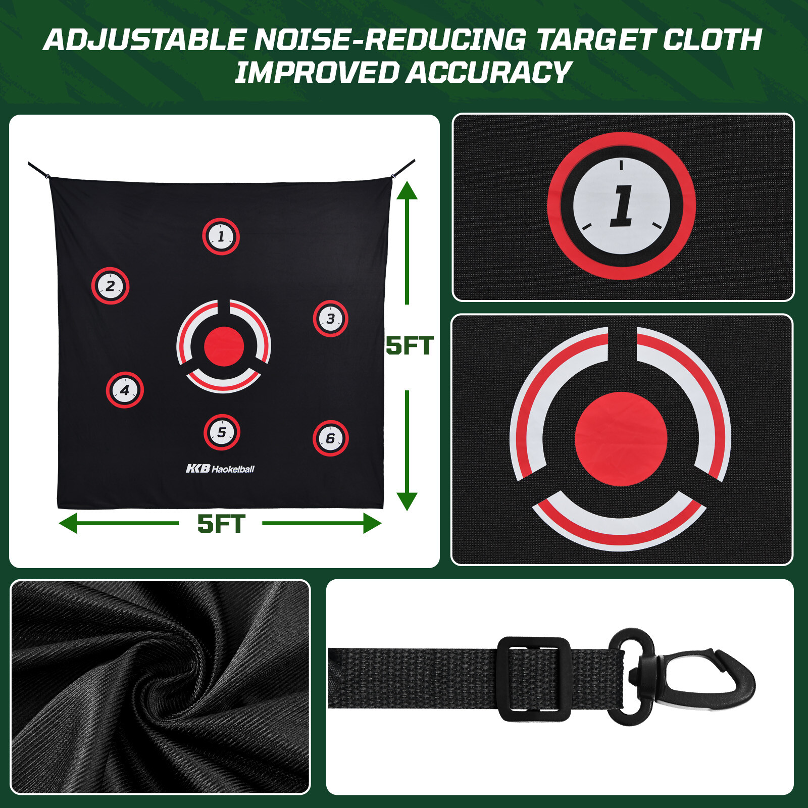 Golf Hitting Cage 10x8x6ft Golf Practice Net Heavy-Duty Steel Frame for Backyard