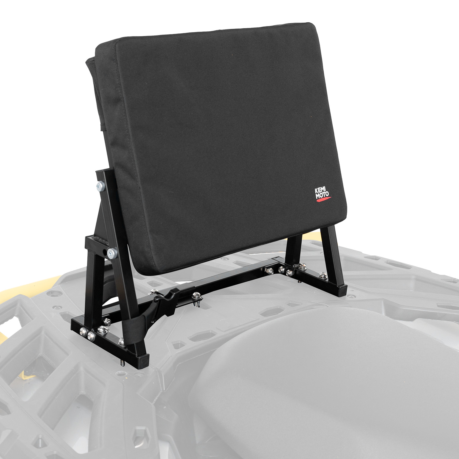 ATV Rear Seat Backrest W/ Steel Frame For Polaris Suzuki Can Am Grizzly Fourtrax