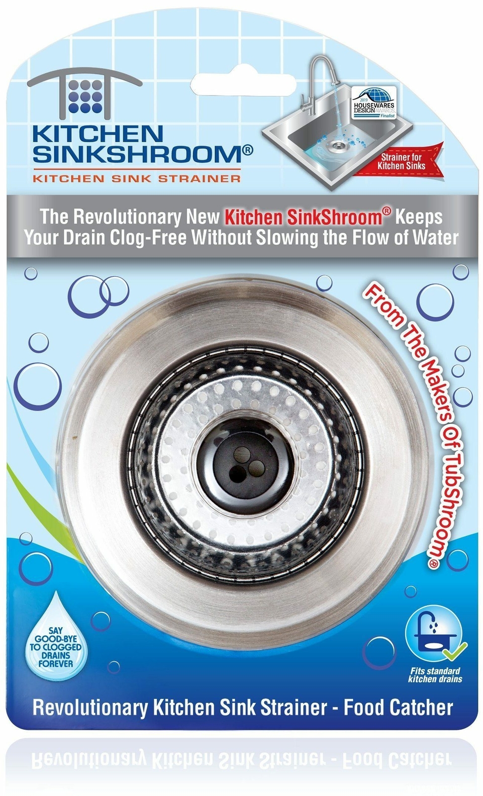 Kitchen SinkShroom® Revolutionary Strainer w/ Anti-Clog Technology by TubShroom