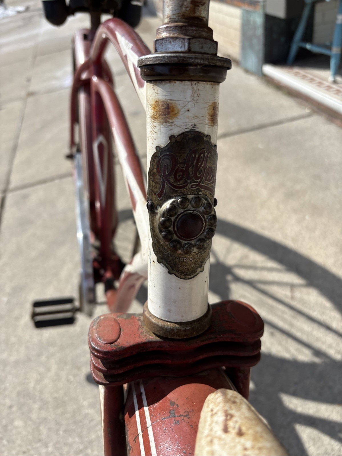Vintage Rollfast Balloon Tire Straight Bar Skip Tooth Men’s Bicycle 1950s