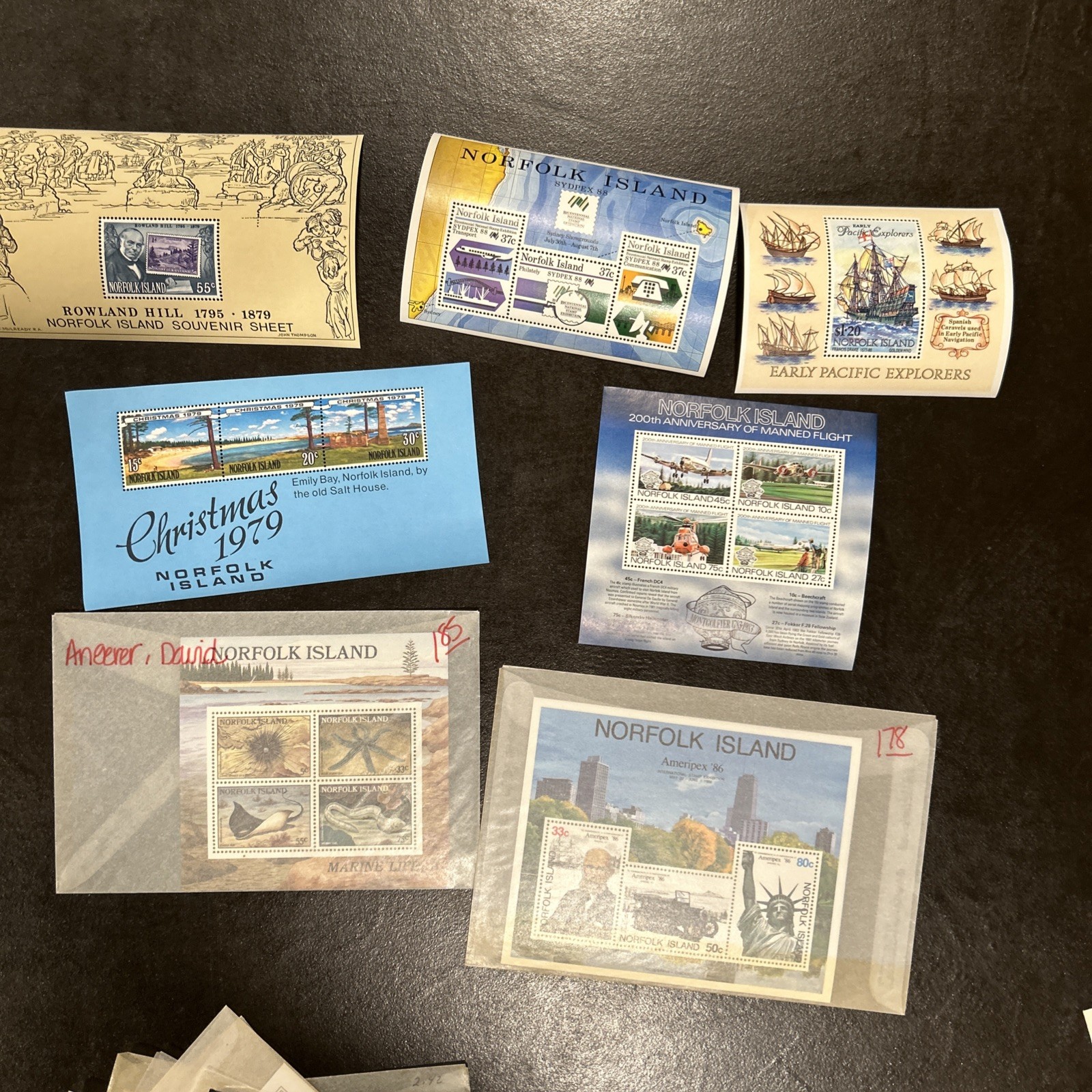 NORFOLK ISLAND 1974-1994 Scott 181-550 MNH In Glassines (Missing ~15 Issues) $$$