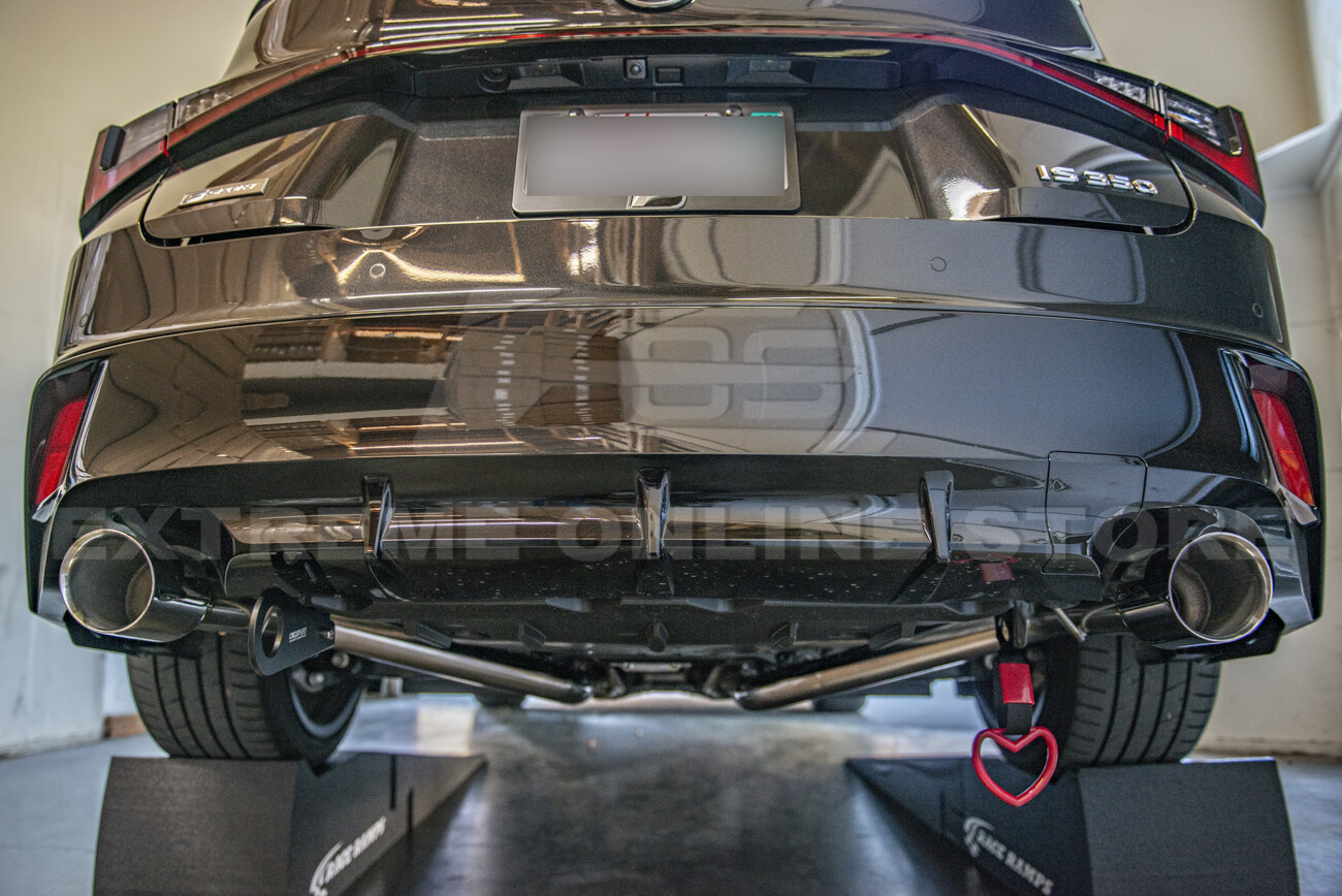 For 21-Up Lexus IS300 IS350 Muffler Delete Axle Back Dual Tips Exhaust Pair