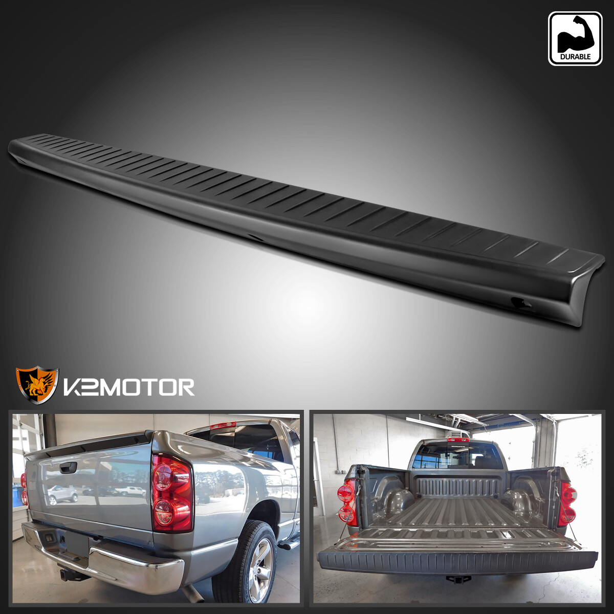 Fits 2006-2008 Dodge Ram 1500 2500 3500 Black Tailgate Molding Cap Spoiler Cover