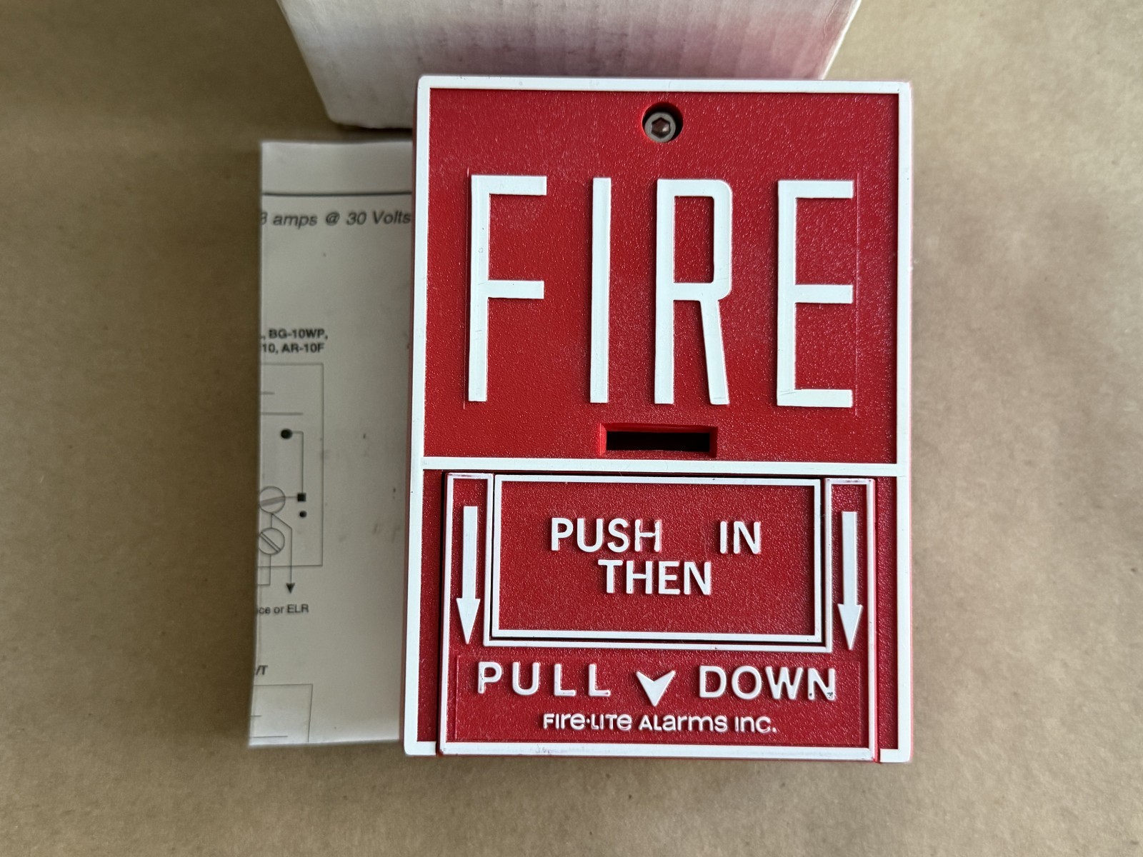 Fire-Lite BG-10 Fire Alarm Pull Station NEW