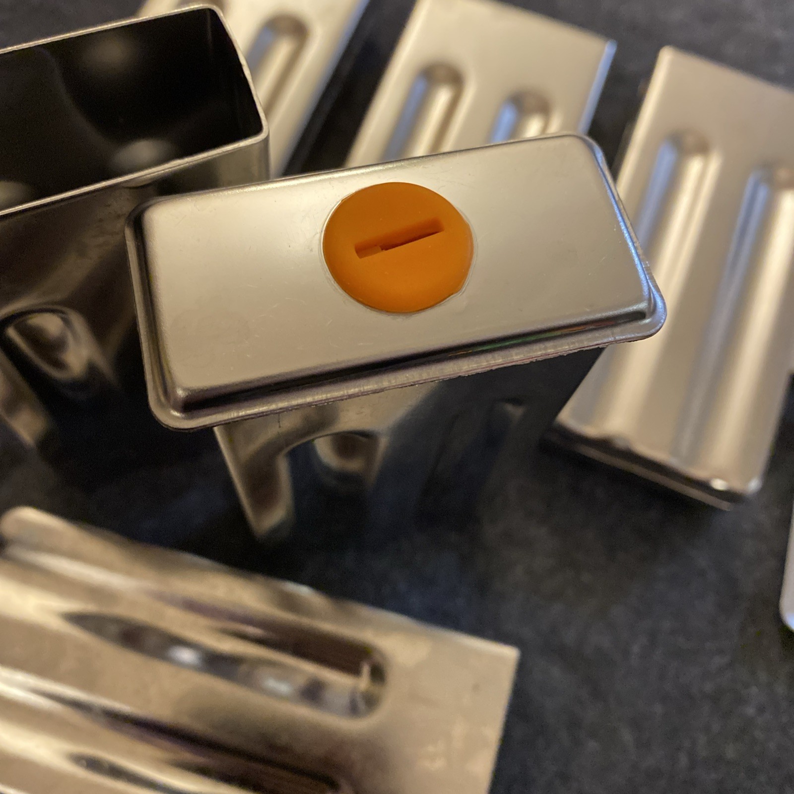 Metal Popsicle Mold Set of 6 Stainless Steel Molds & Lids NO HOLDER Extra Parts