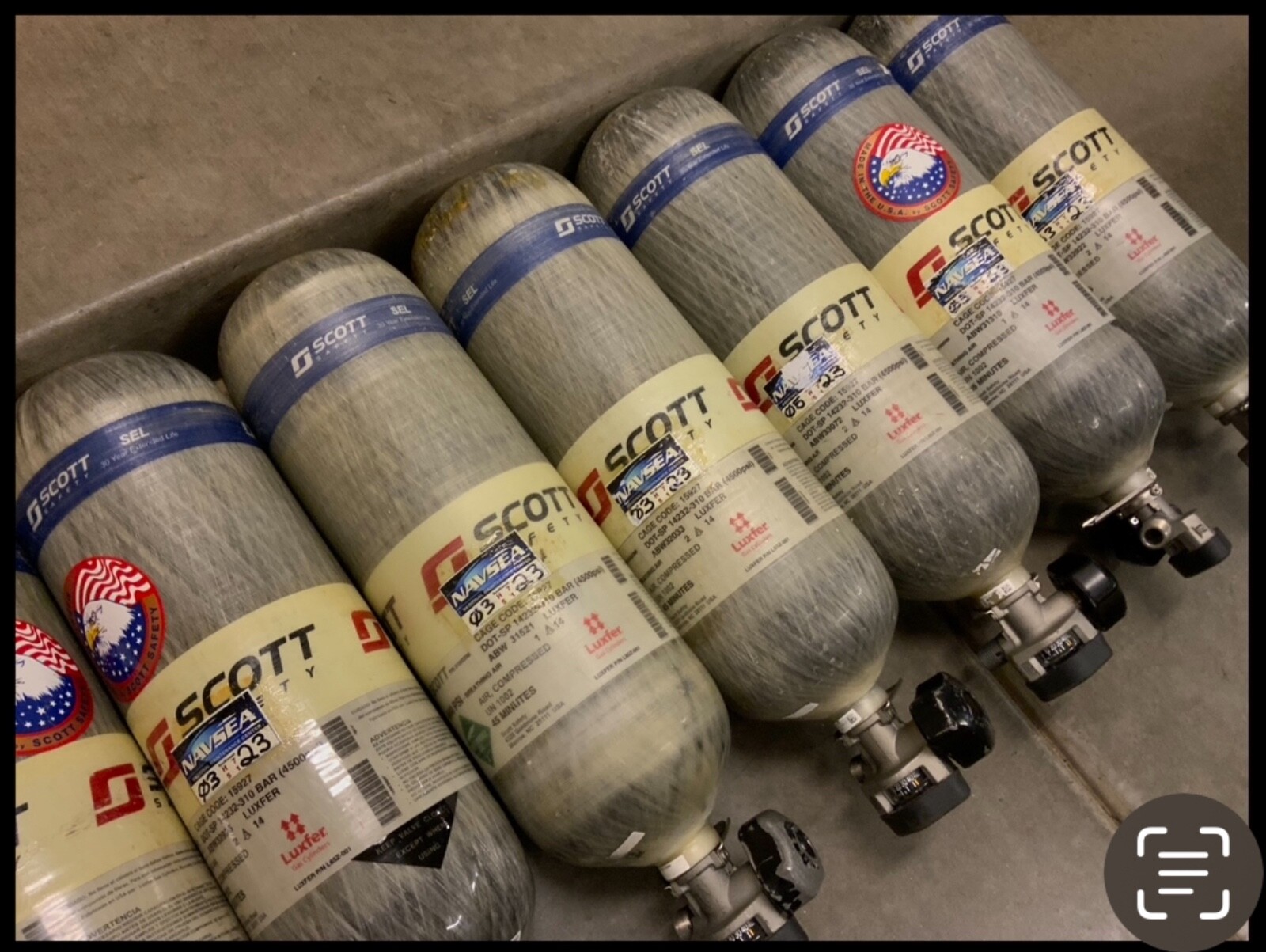 “30 Year SEL” Scott 4500PSI 45MIN Firefighter SCBA Bottle Tank Cylinder Mfr 2014