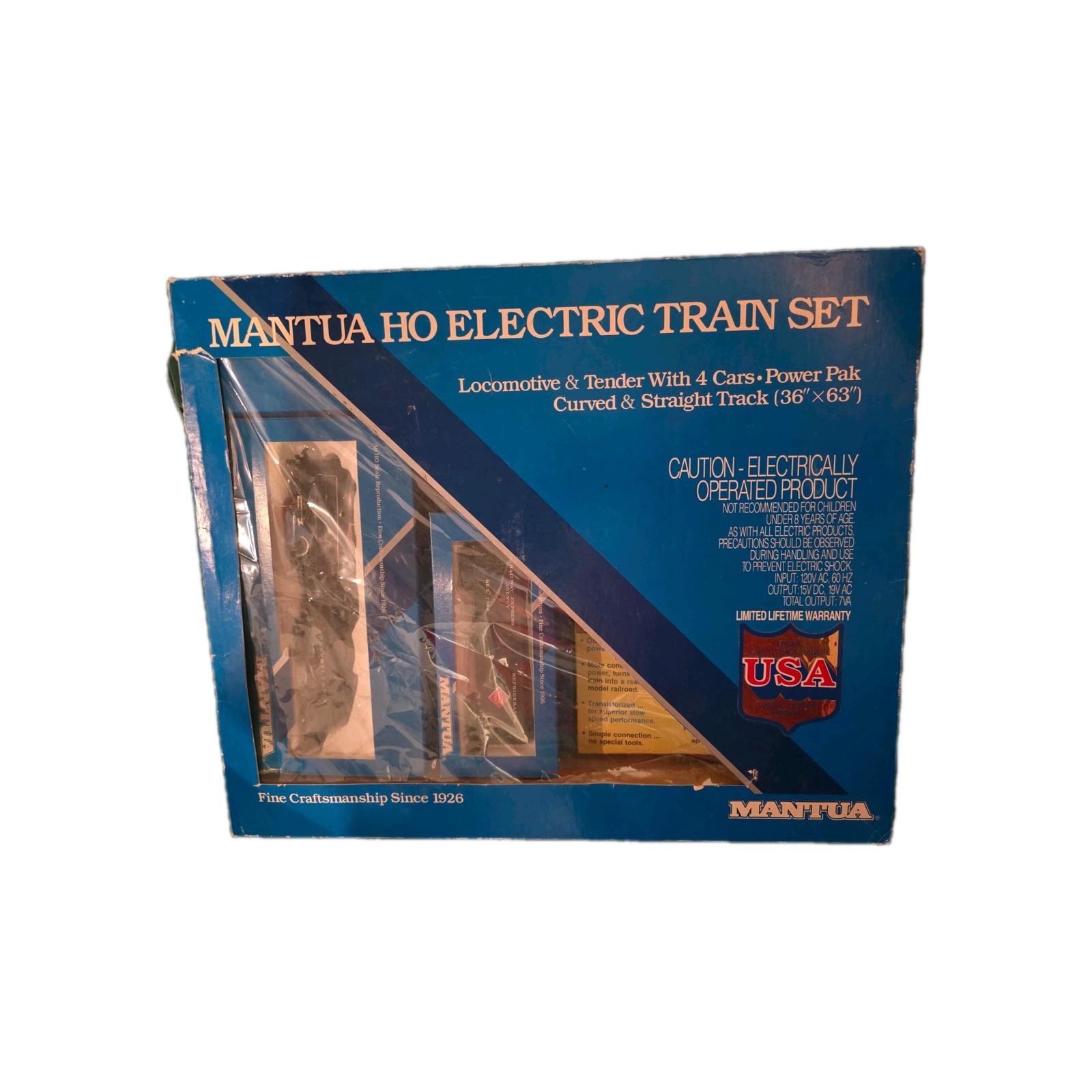 Collectors Mantua HO Train Set with 5 Cars & All Original Paperwork