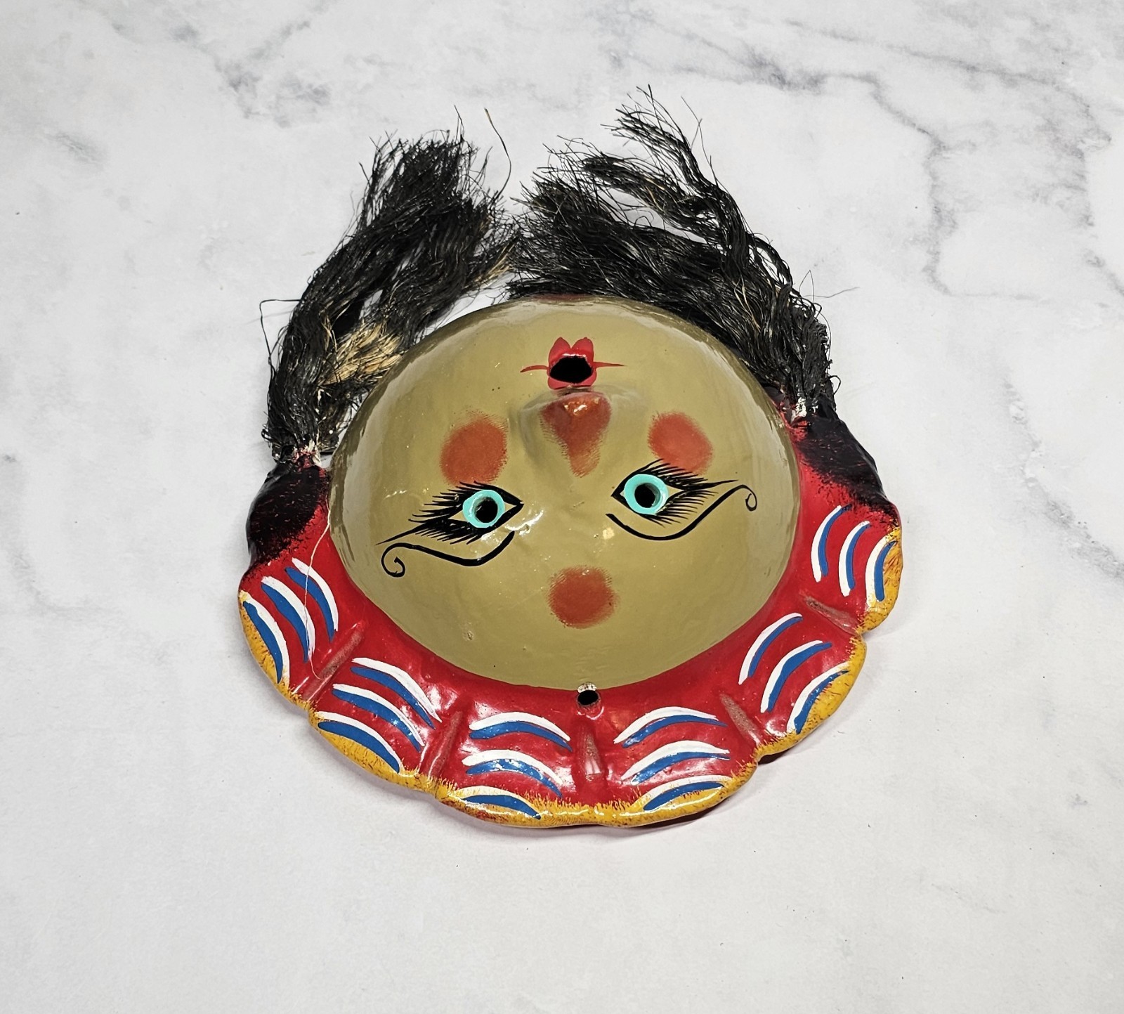 Hand Crafted Mexican Folk Art Coconut Mask