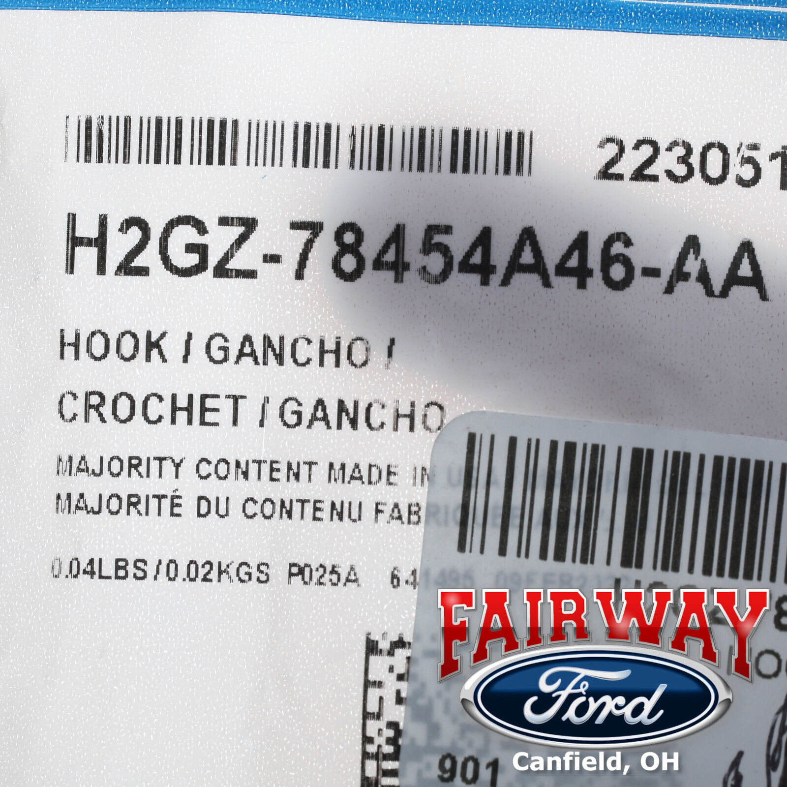 15 thru 24 Edge OEM Ford Rear Hatch Cargo Net Hook Retainer H2GZ-78454A46-AA