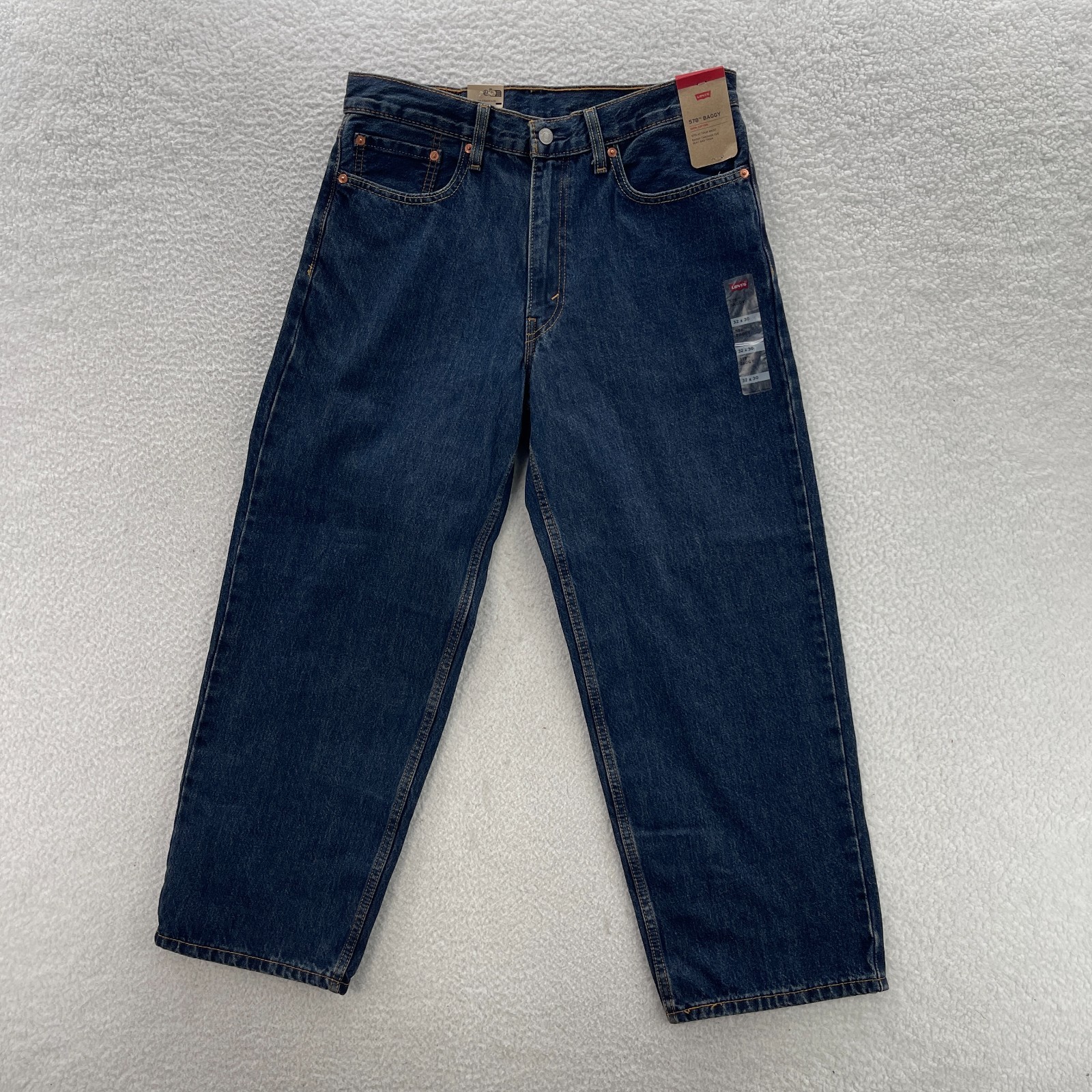 Levis Jeans Mens 36x30 Blue 578 Baggy Dark Wash Denim Y2K Skater Wide Leg NEW