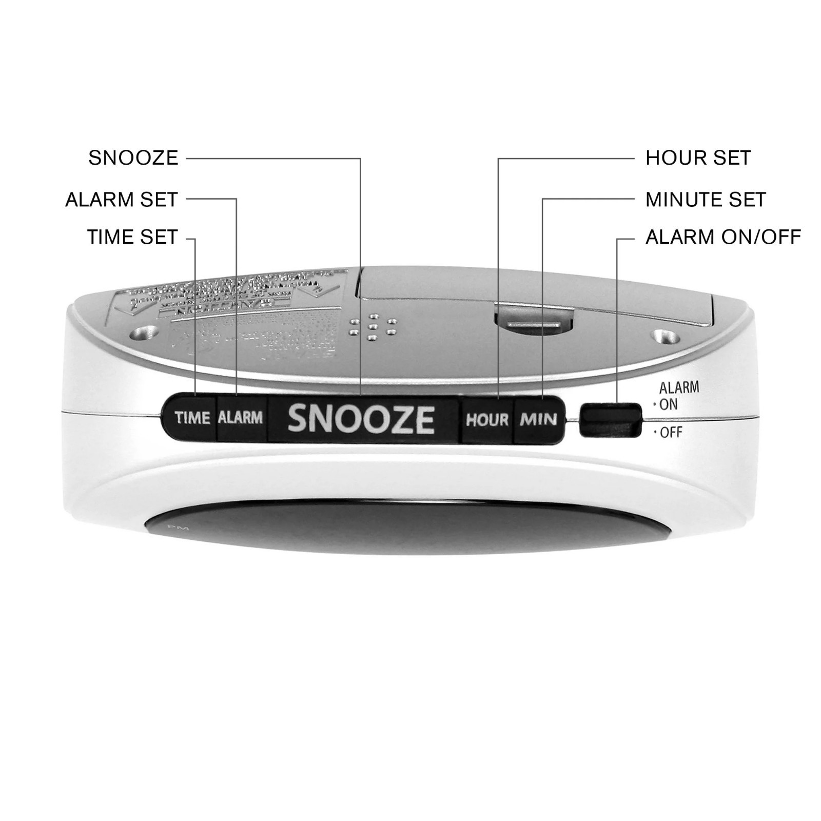 Digital Sharp Alarm Clock, Cosmic Silver, Easy to Set Controls, Red LED Display