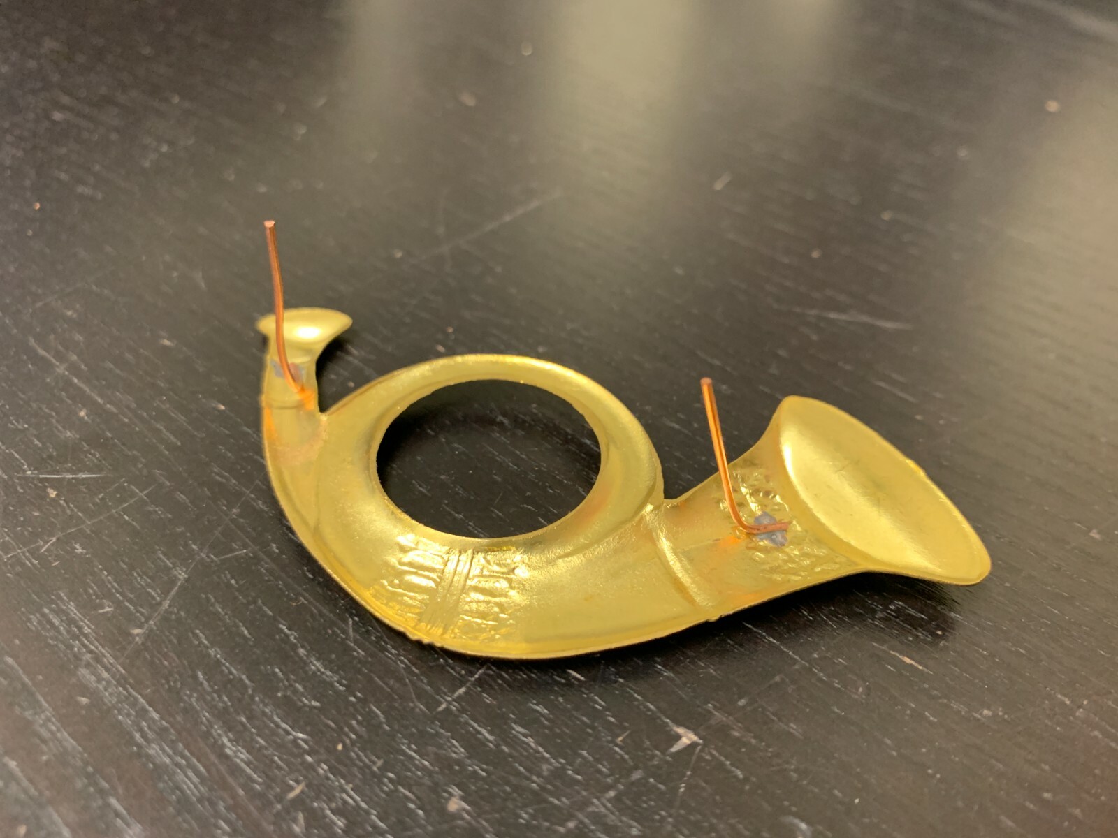 Civil War U.S. Infantry "Bugle" Brass Hat Insignia - NEW