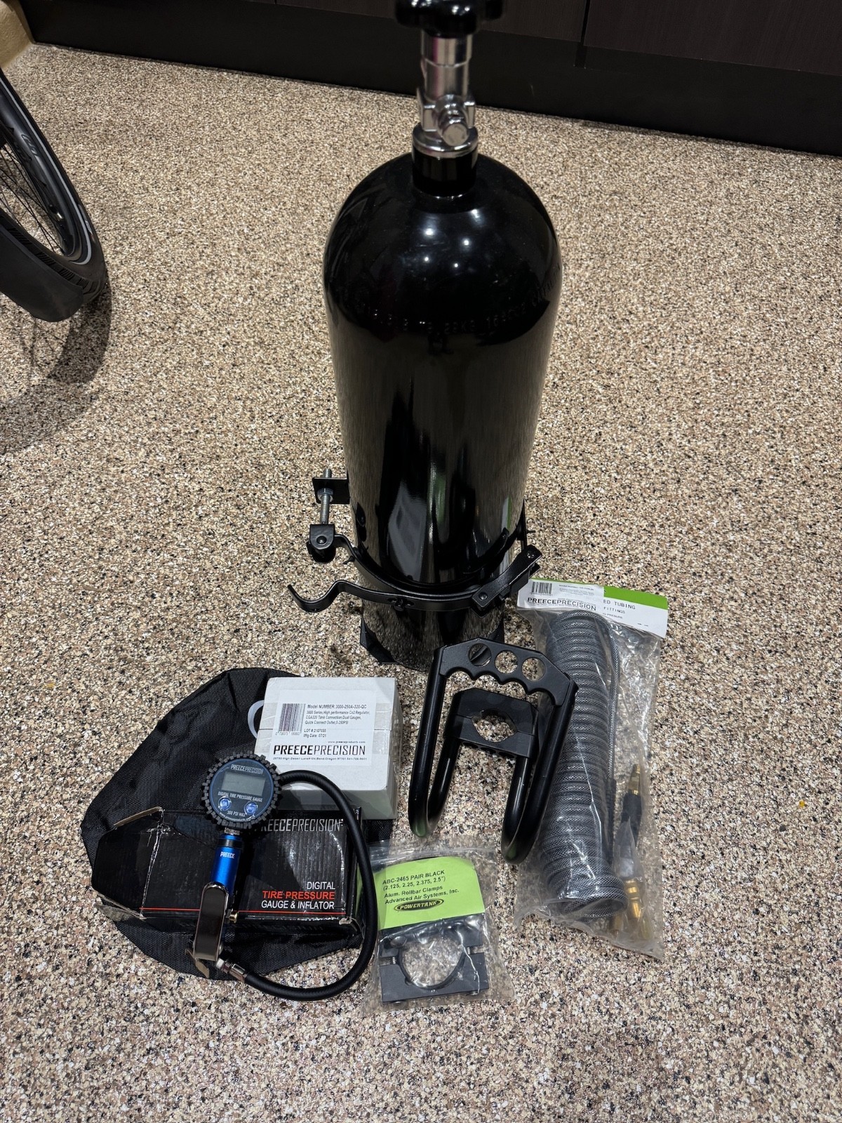 Preece Precision, The Source, 15Lbs Co2 System, 250PSI Regulator, Hose, Inflator